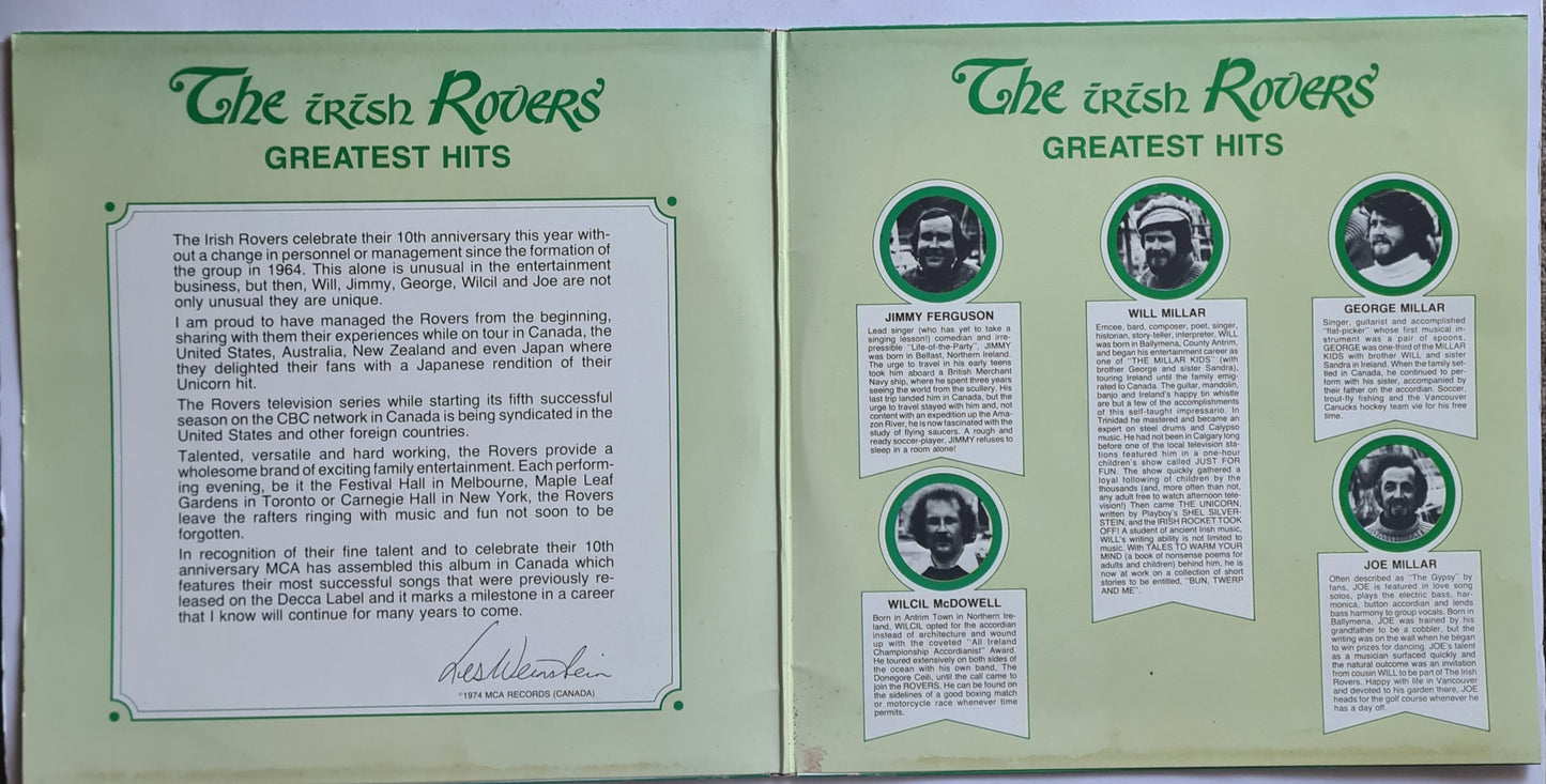 The Irish Rovers – Greatest Hits - 1974 - Vinyl Record 2LP
