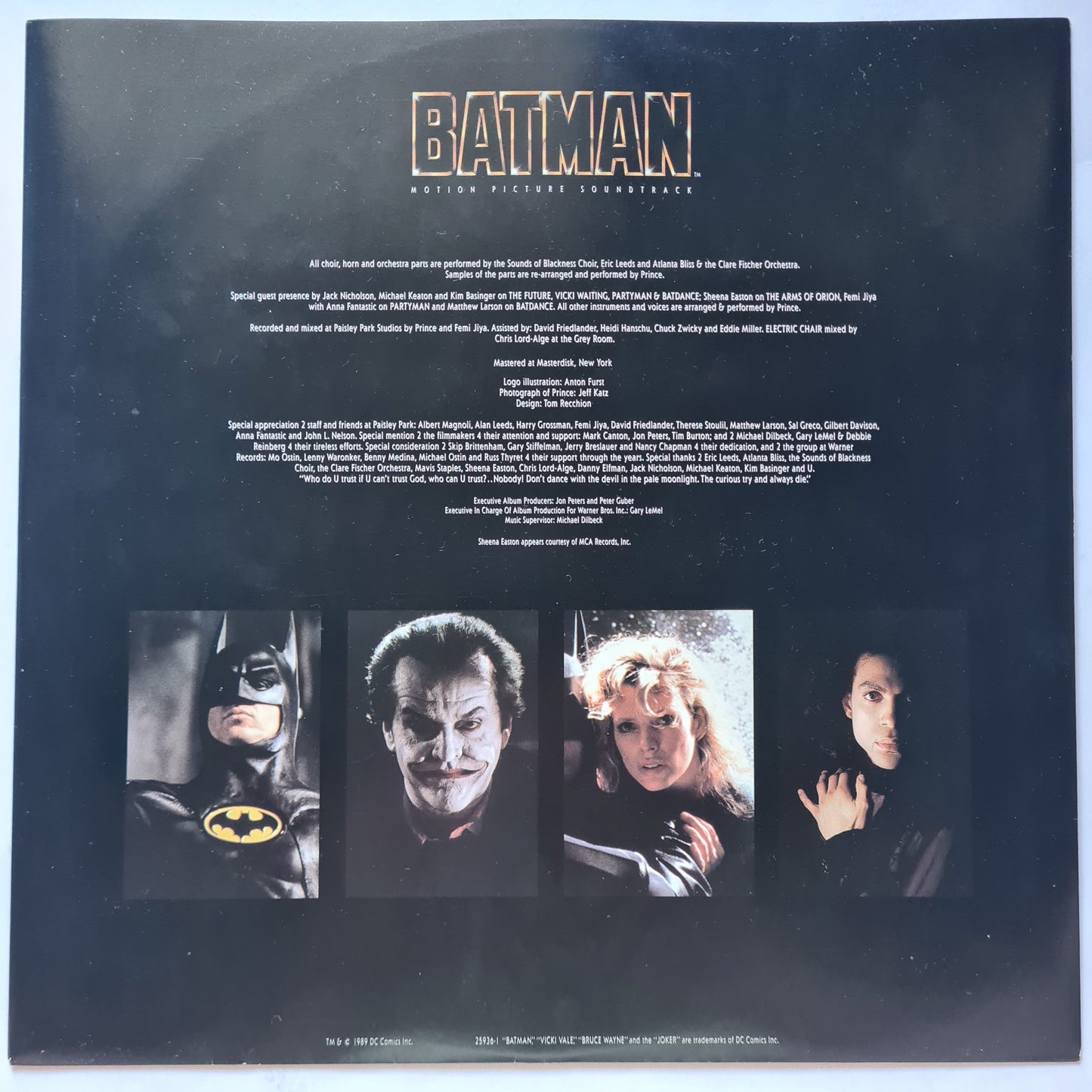 Prince – BATMAN - 1989 - Vinyl Record LP