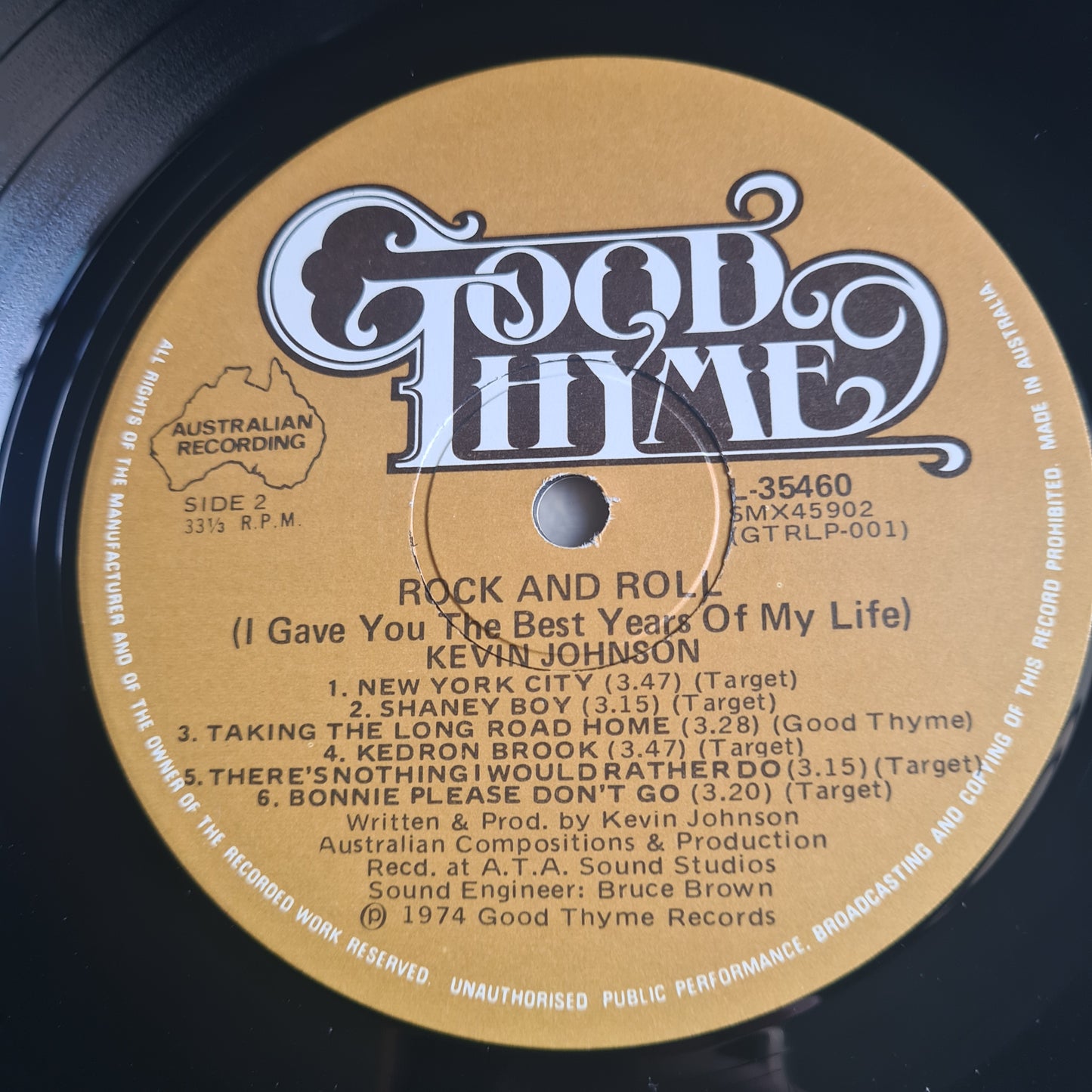 Kevin Johnson – *SIGNED* Rock & Roll (I Gave You The Best Years Of My Life) - 1974 - Vinyl Record LP