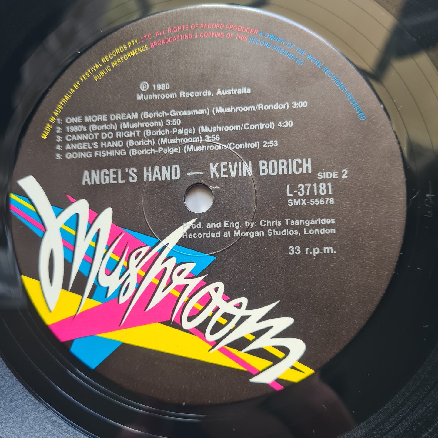 Kevin Borich Express – Angels Hand - 1980 - Vinyl Record LP