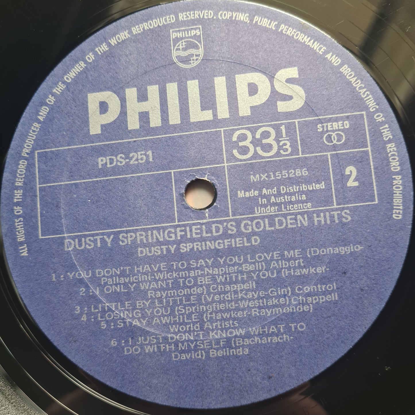 Dusty Springfield – Dusty Springfield's Golden Hits - 1967 - Vinyl Record LP