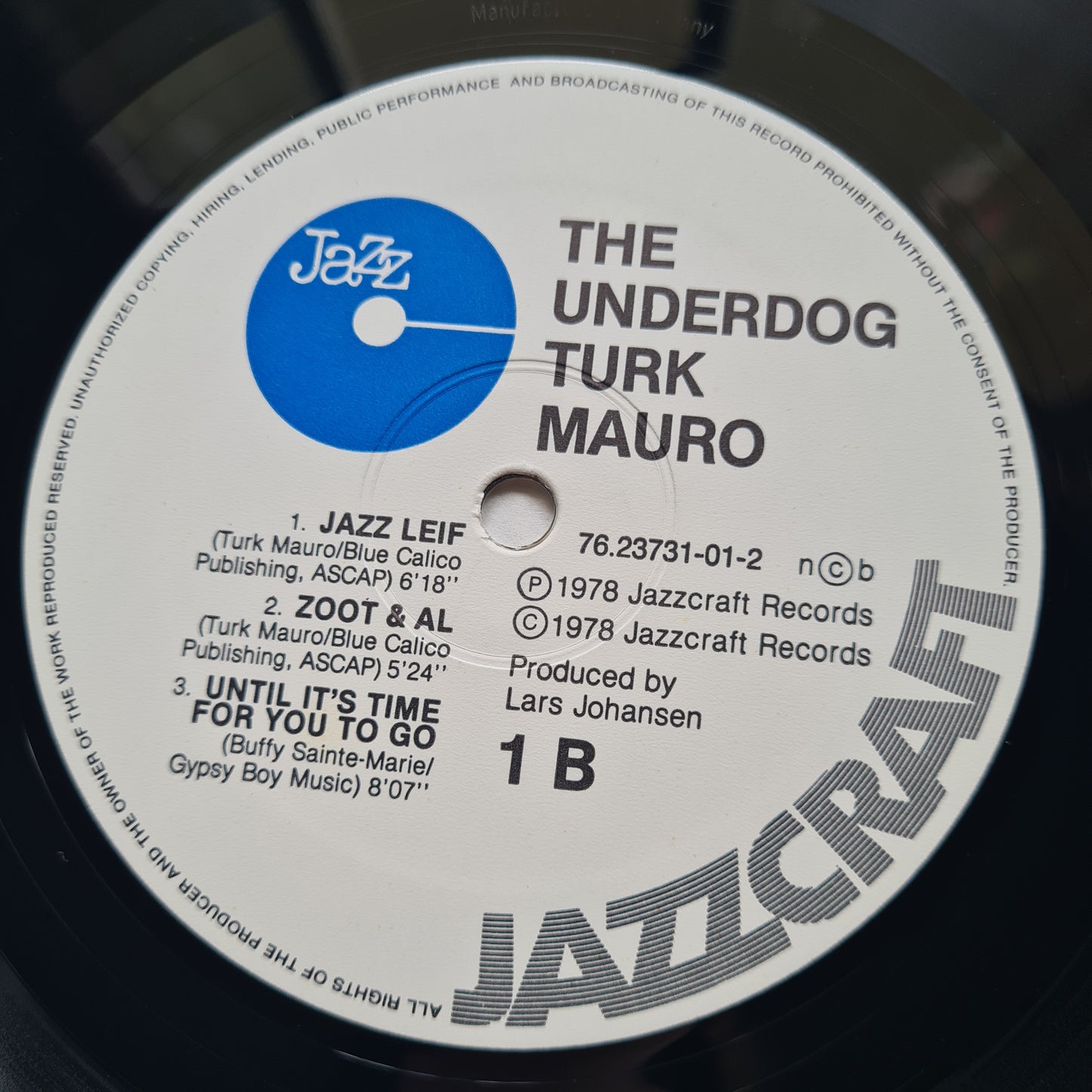 Turk Mauro – The Underdog - 1978 (Denmark pressing) - Vinyl Record LP