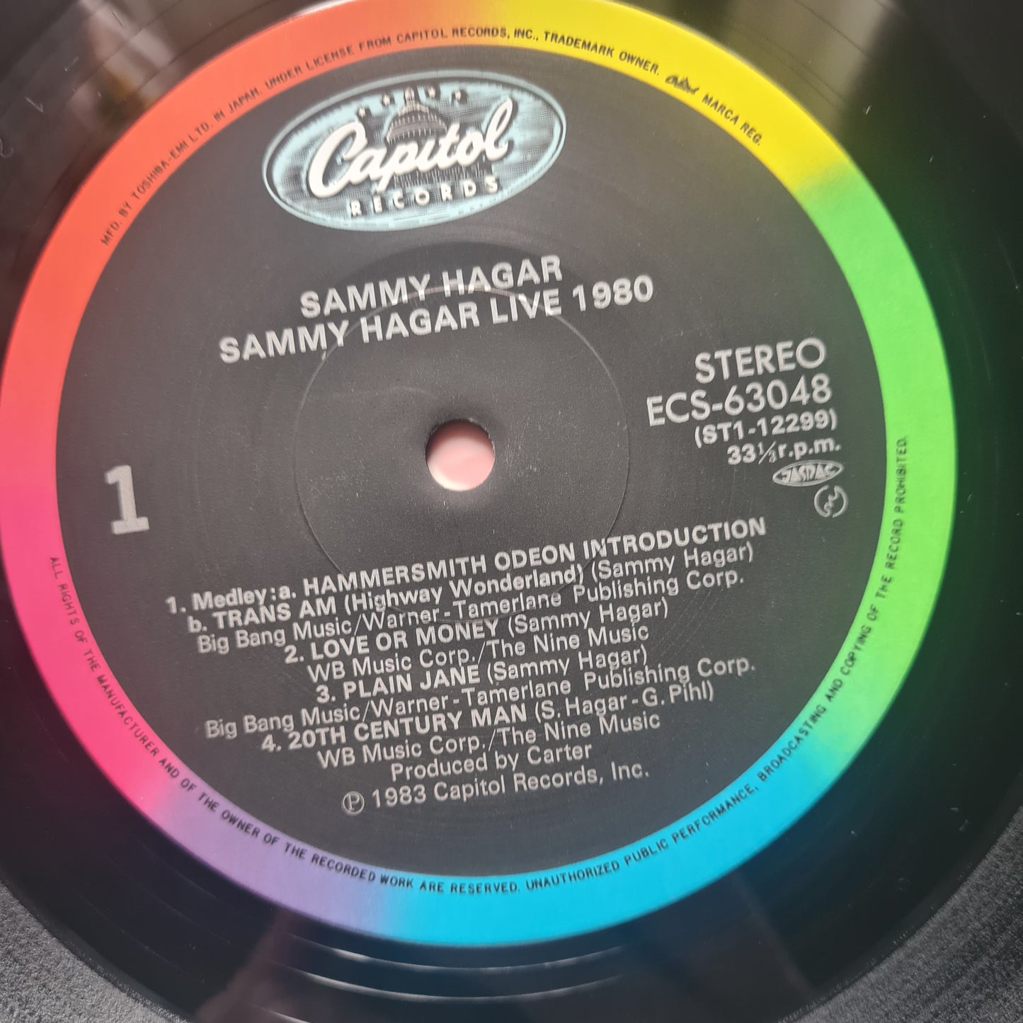 Sammy Hagar – Live - 1980 (Japanese Pressing) - Vinyl Record LP