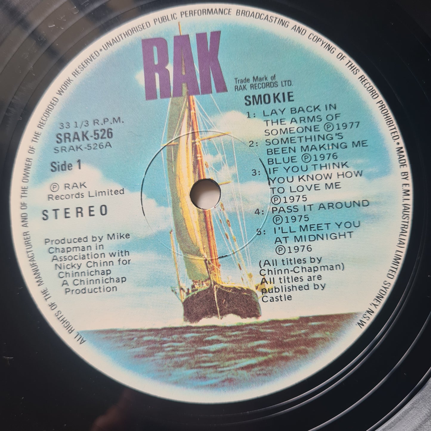 Smokie – Greatest Hits - 1977 - Vinyl Record LP