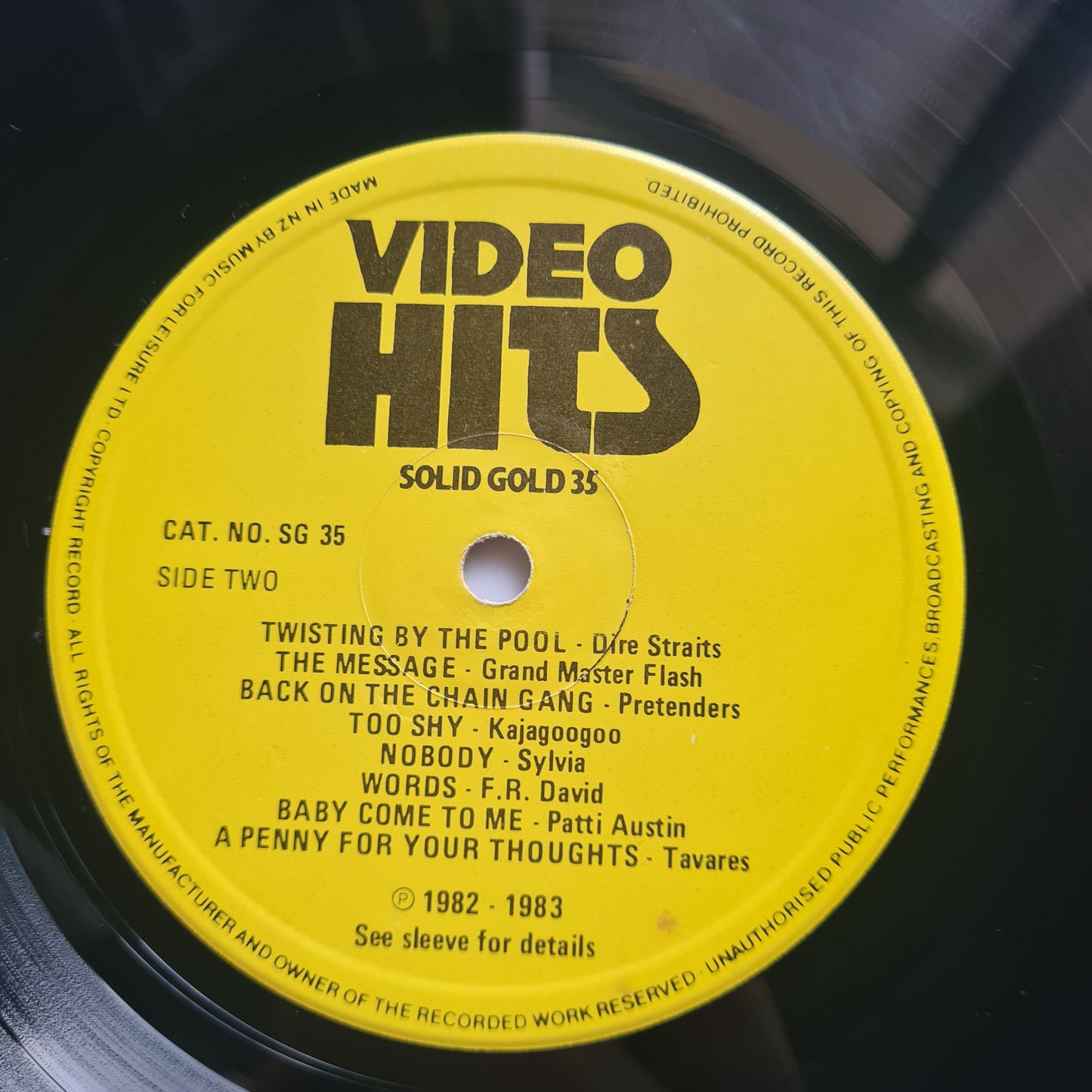 Various Artists – Video Hits-Solid Gold 35 - 1983 - Vinyl Record LP (Rare New Zealand Only pressing)