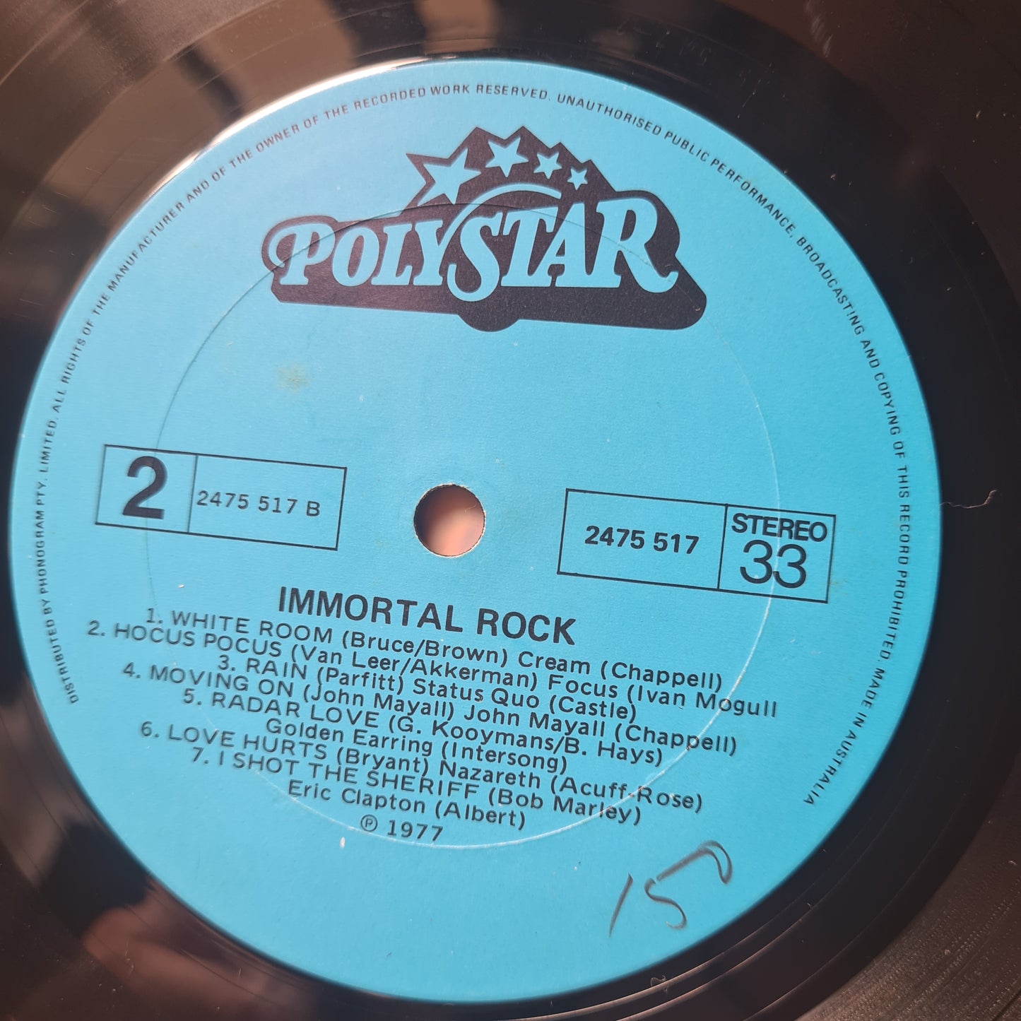 Various – Immortal Rock - 1977 - Vinyl Record LP (Hendrix, Clapton, The Who, etc)