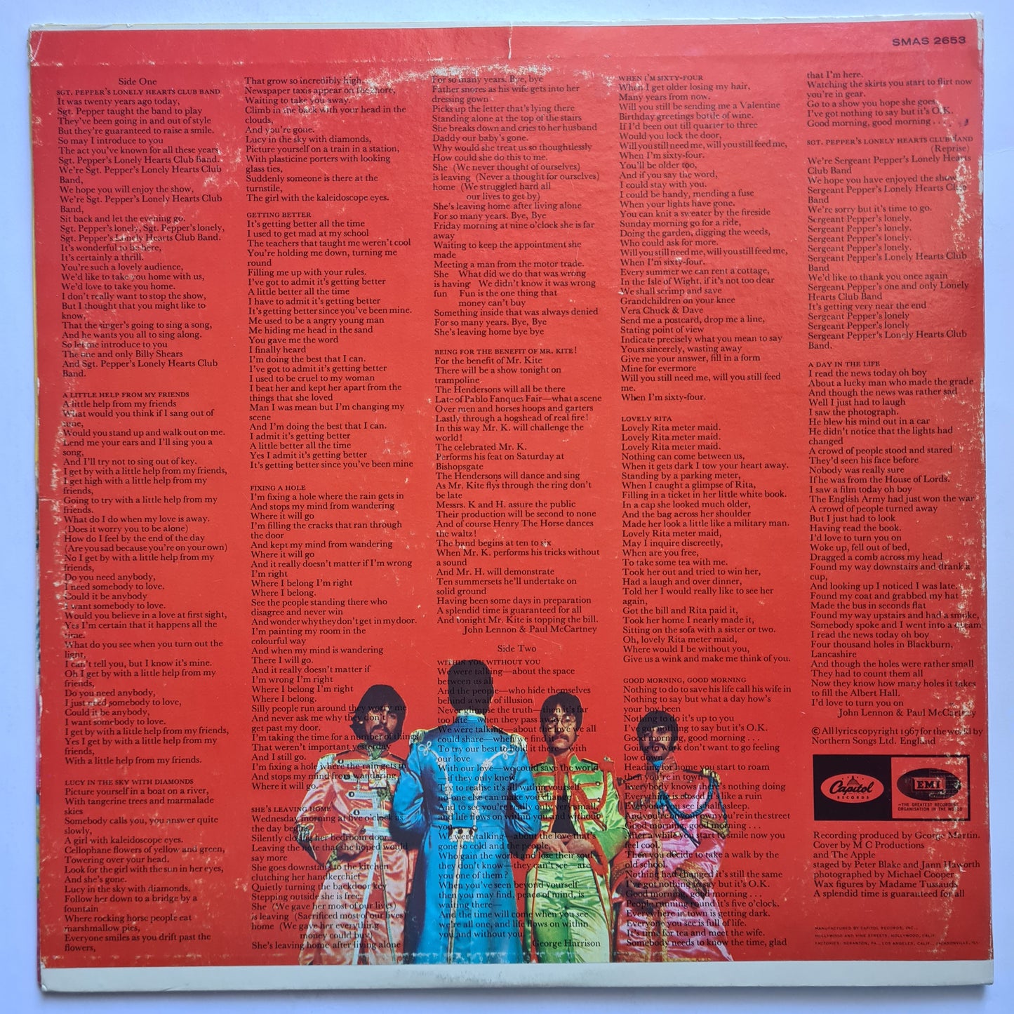 The Beatles – Sgt Peppers Lonely Hearts Club Band - 1967 (1968 USA Pressing) - Vinyl Record LP with insert