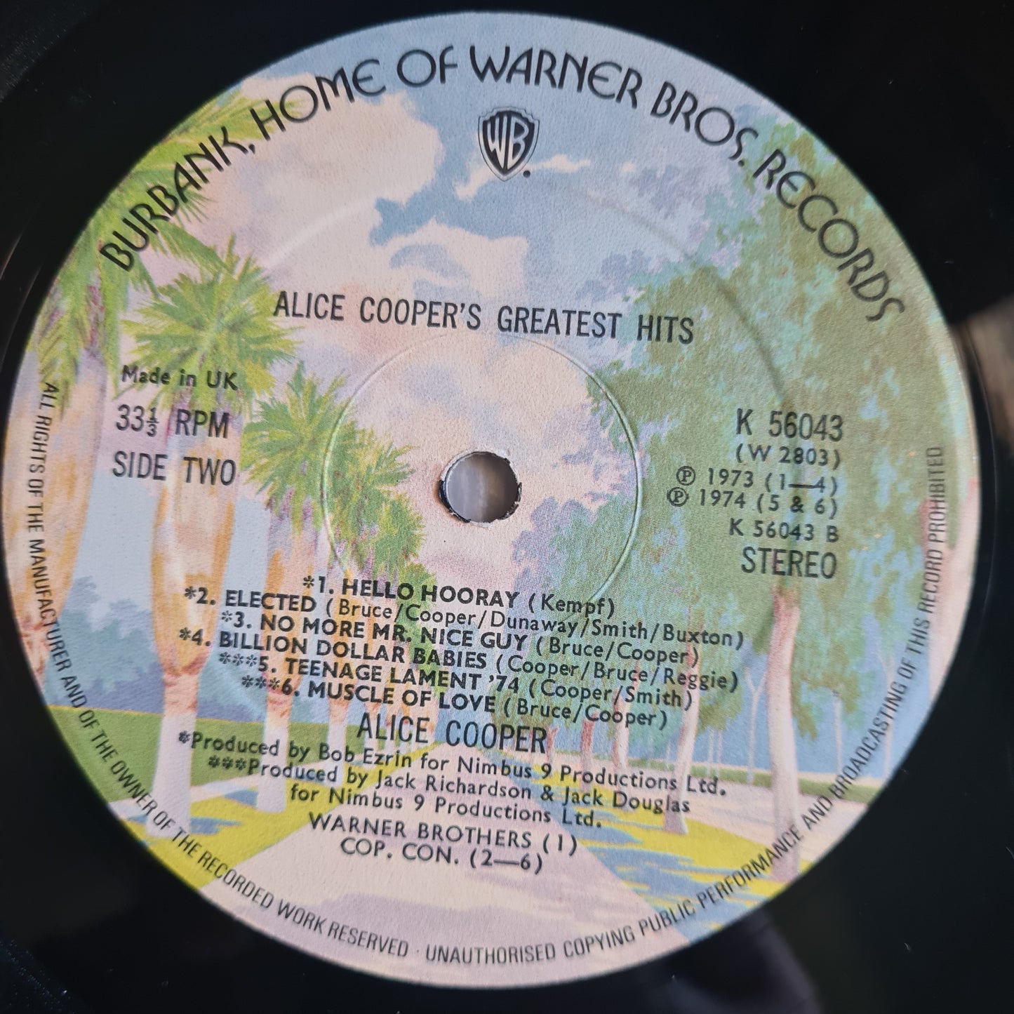 Alice Cooper – Alice Cooper's Greatest Hits - 1974 UK Pressing - Vinyl Record LP