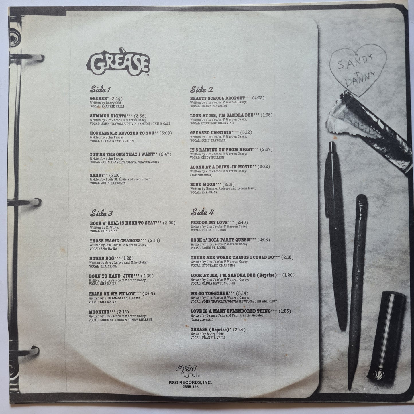 Grease – Original Soundtrack From The Motion Picture - 1978 (2LP Gatefold) - Vinyl Record