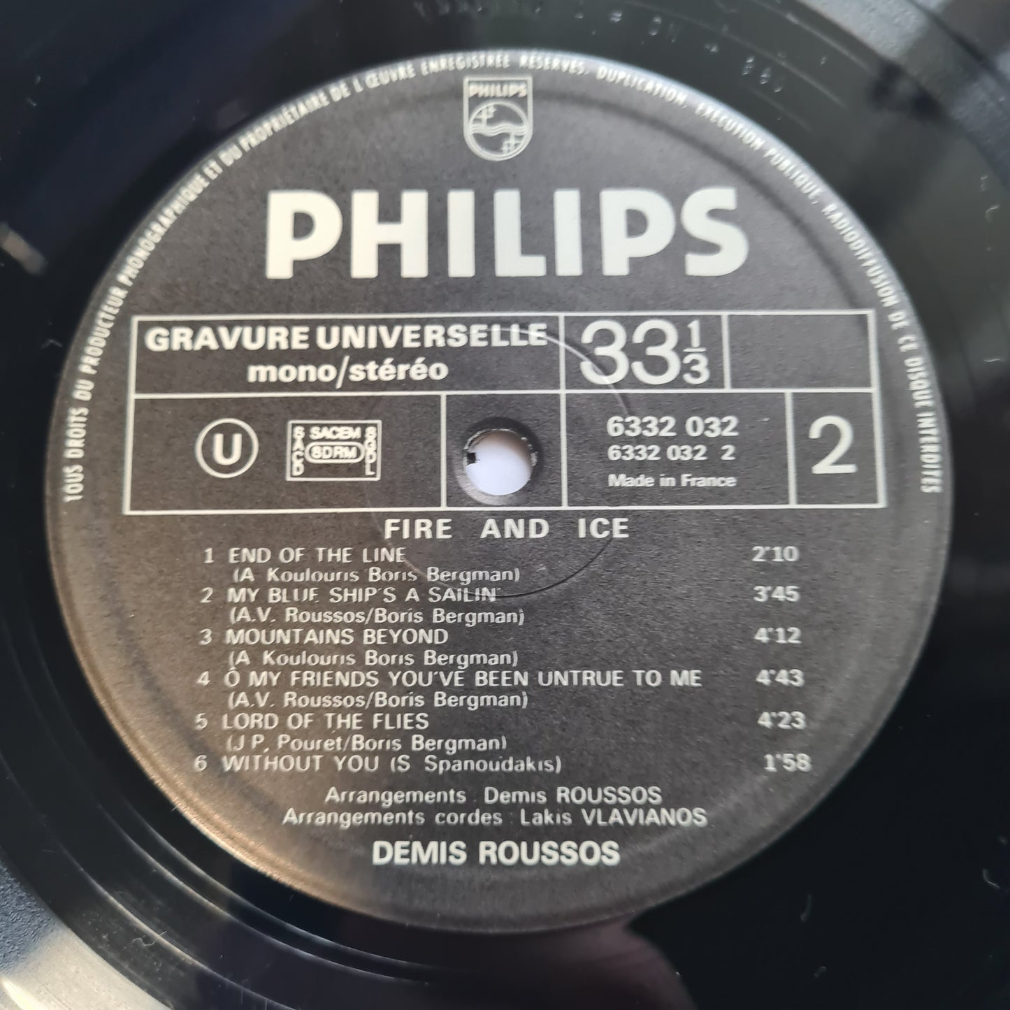 Demis Roussos – Fire & Ice - 1971 - Vinyl Record LP