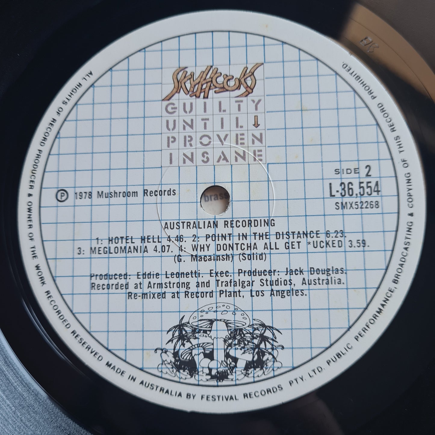 Skyhooks – Guilty Until Proven Insane - 1978 - Vinyl Record LP