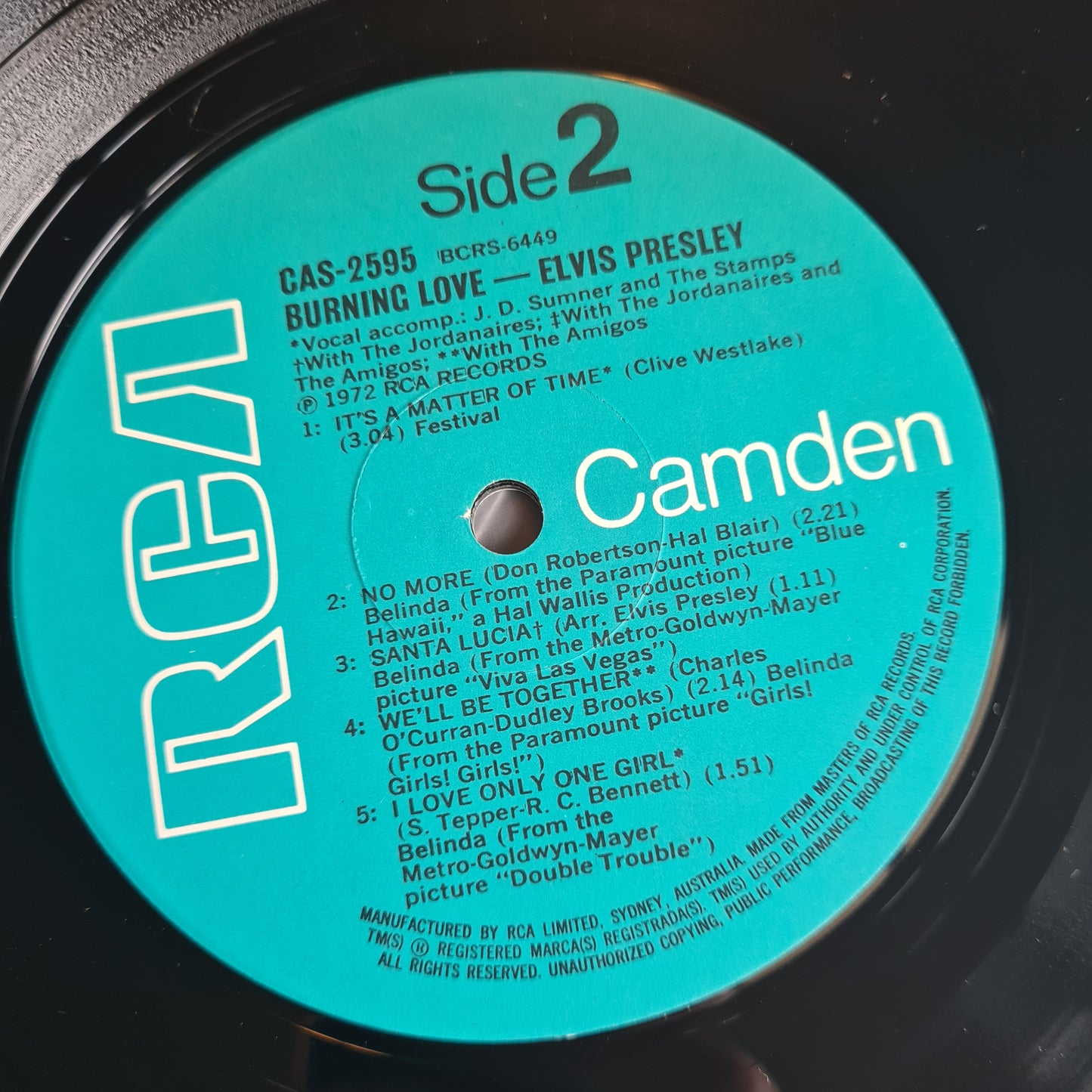 Elvis Presley – Burning Love & Hits From His Movies - 1972 - Vinyl Record LP