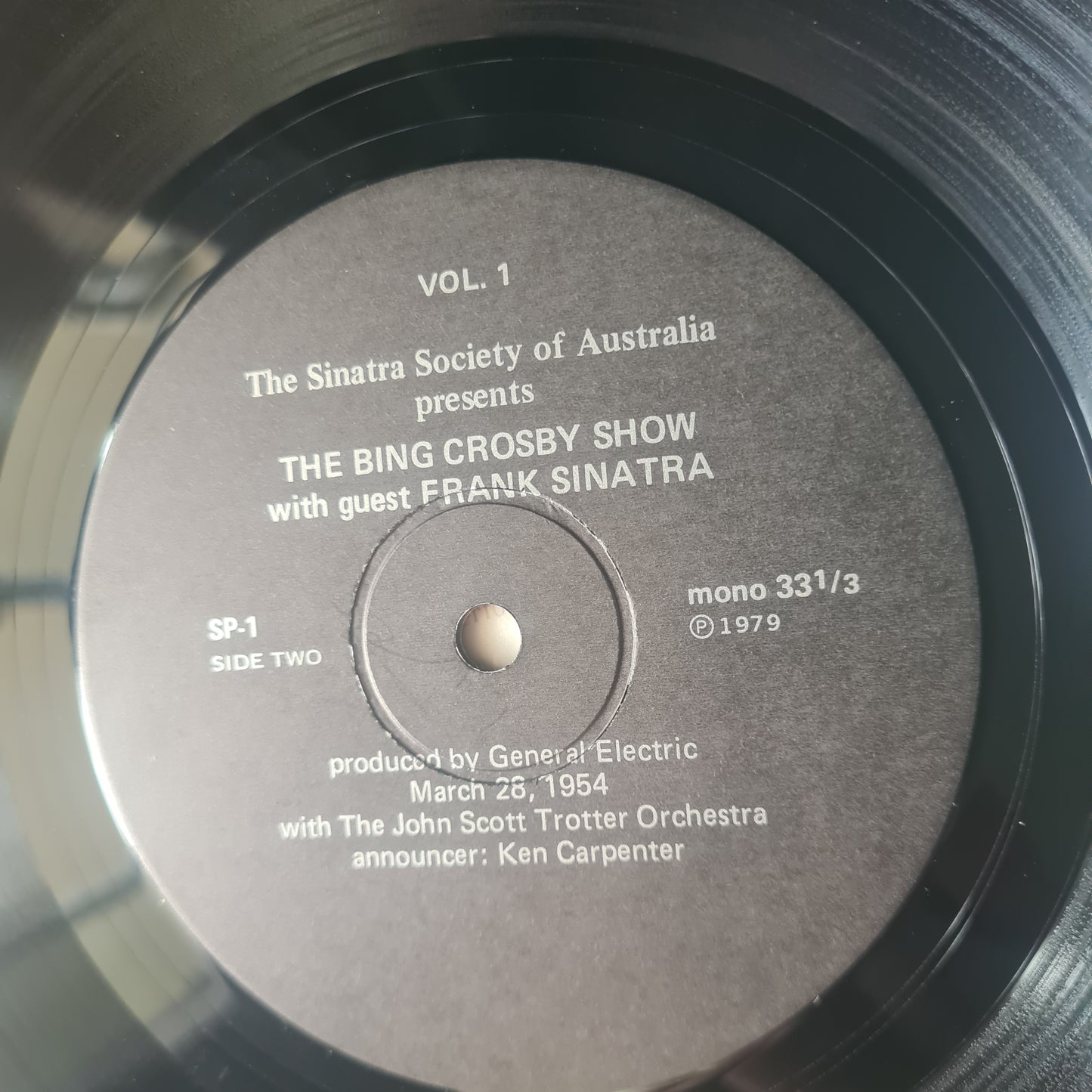 Frank Sinatra & Bing Crosby – The Sinatra Society Of Australia Presents: The Bing Crosby Show With Guest Frank Sinatra- 1979 - Vinyl Record LP (near mint)