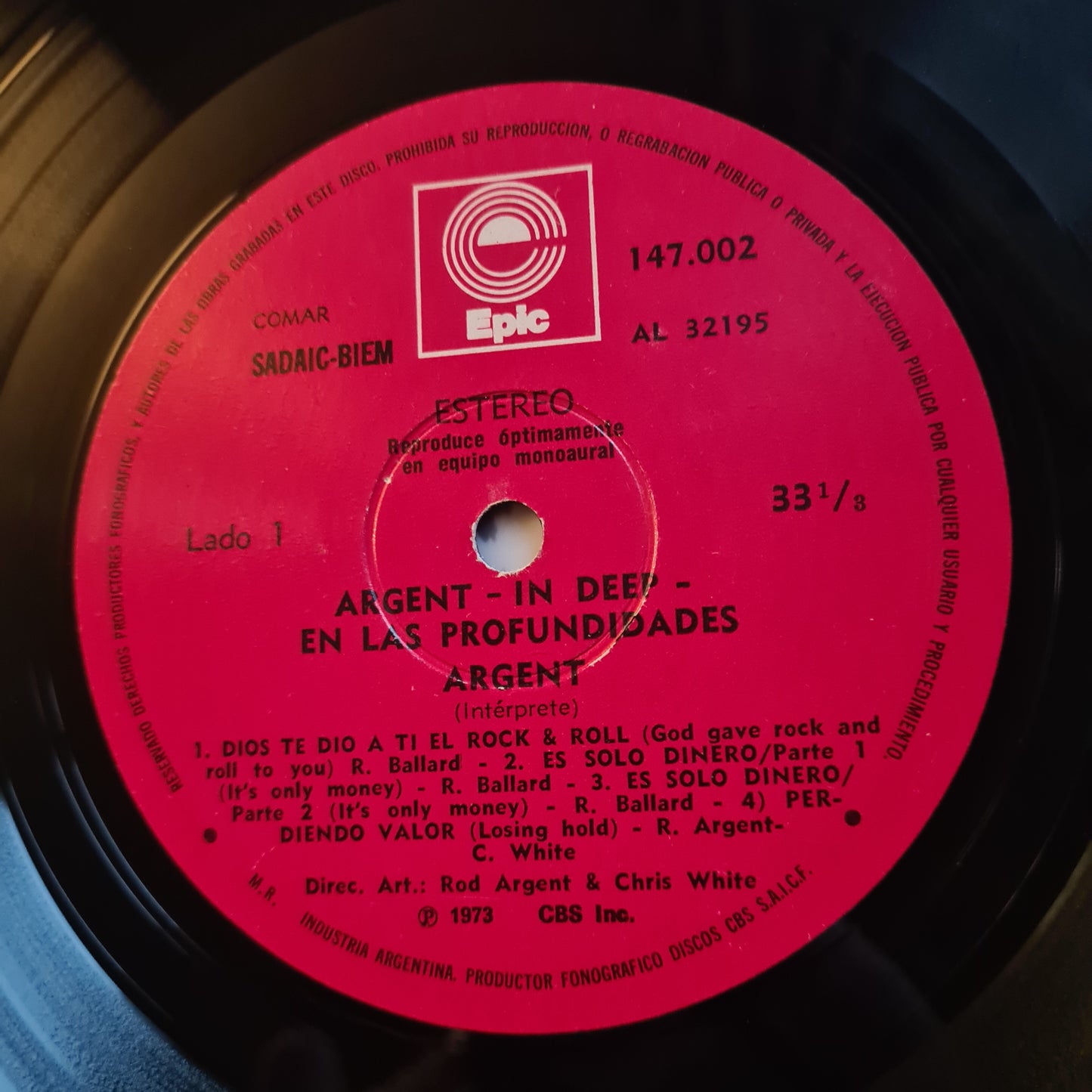 Argent – En Las Profundidades (In Deep) - 1973 - Vinyl Record LP (Argentina Pressing)