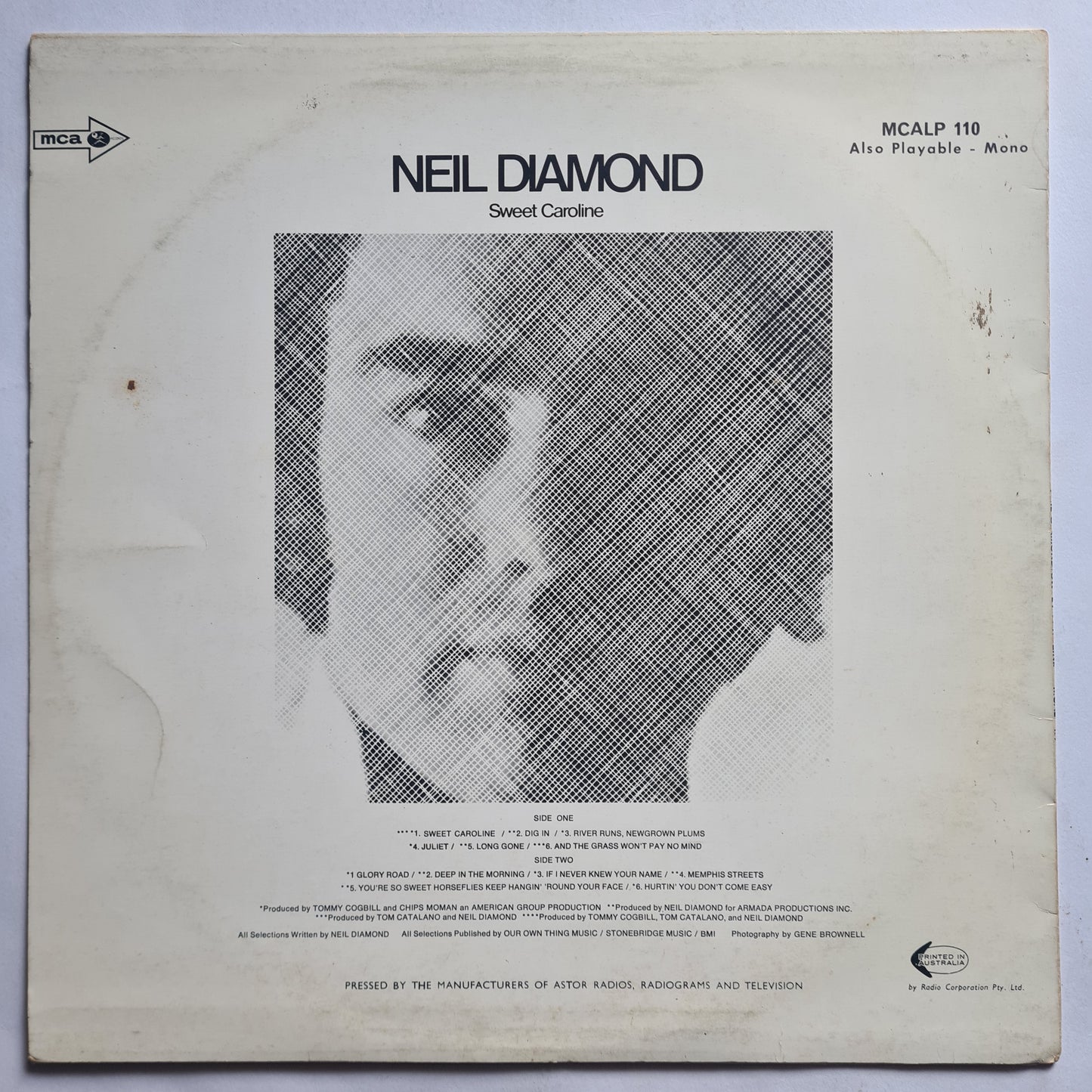 Neil Diamond – Sweet Caroline - 1969 (70's Australian Pressing) - Vinyl Record LP