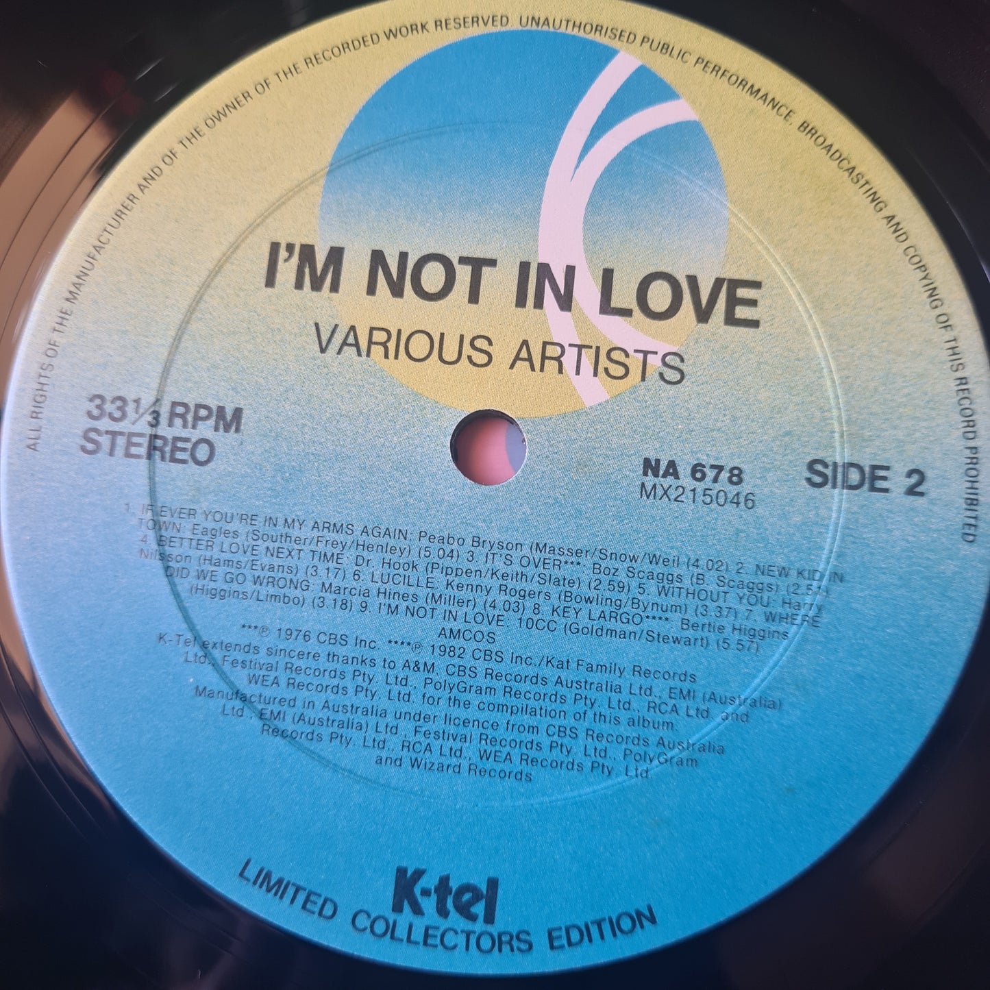 Various Artists/Hits album - I'm Not In Love - 1983 - Vinyl Record LP