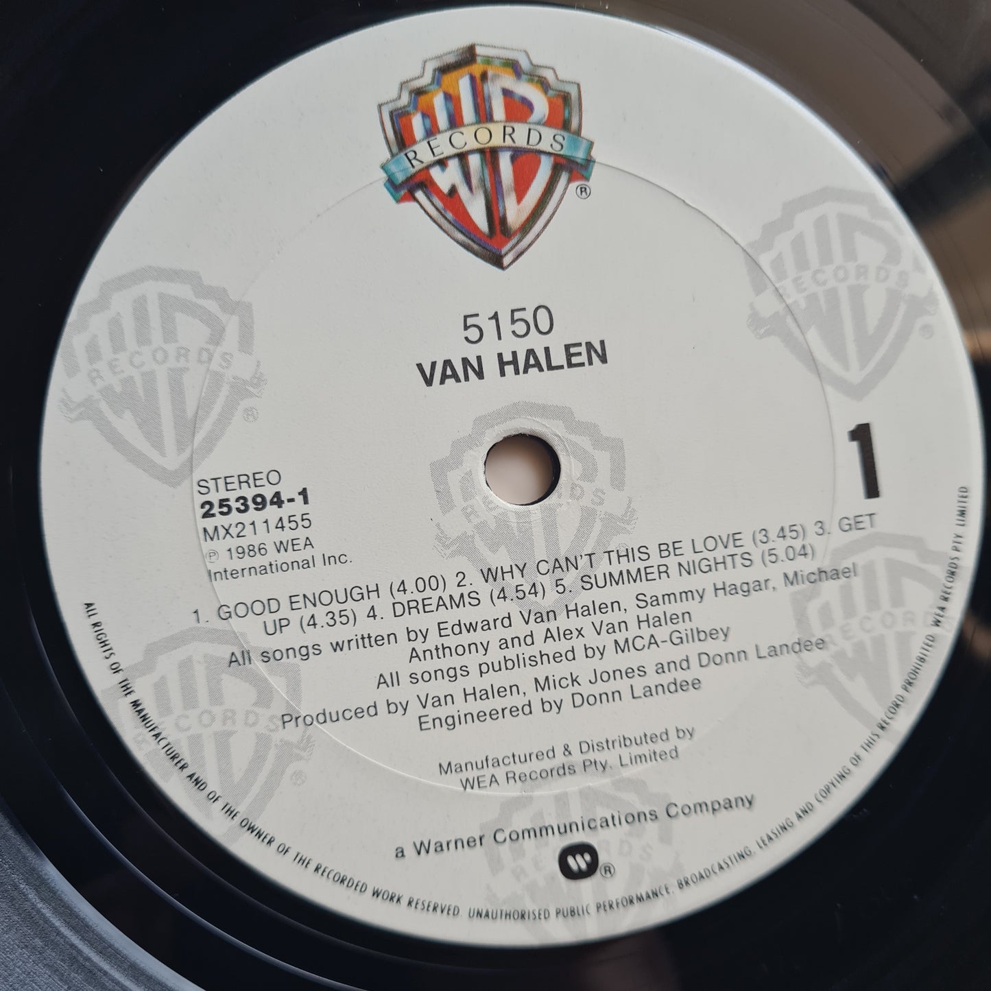Van Halen – 5150 (Australian Pressing) - 1986 - Vinyl Record LP