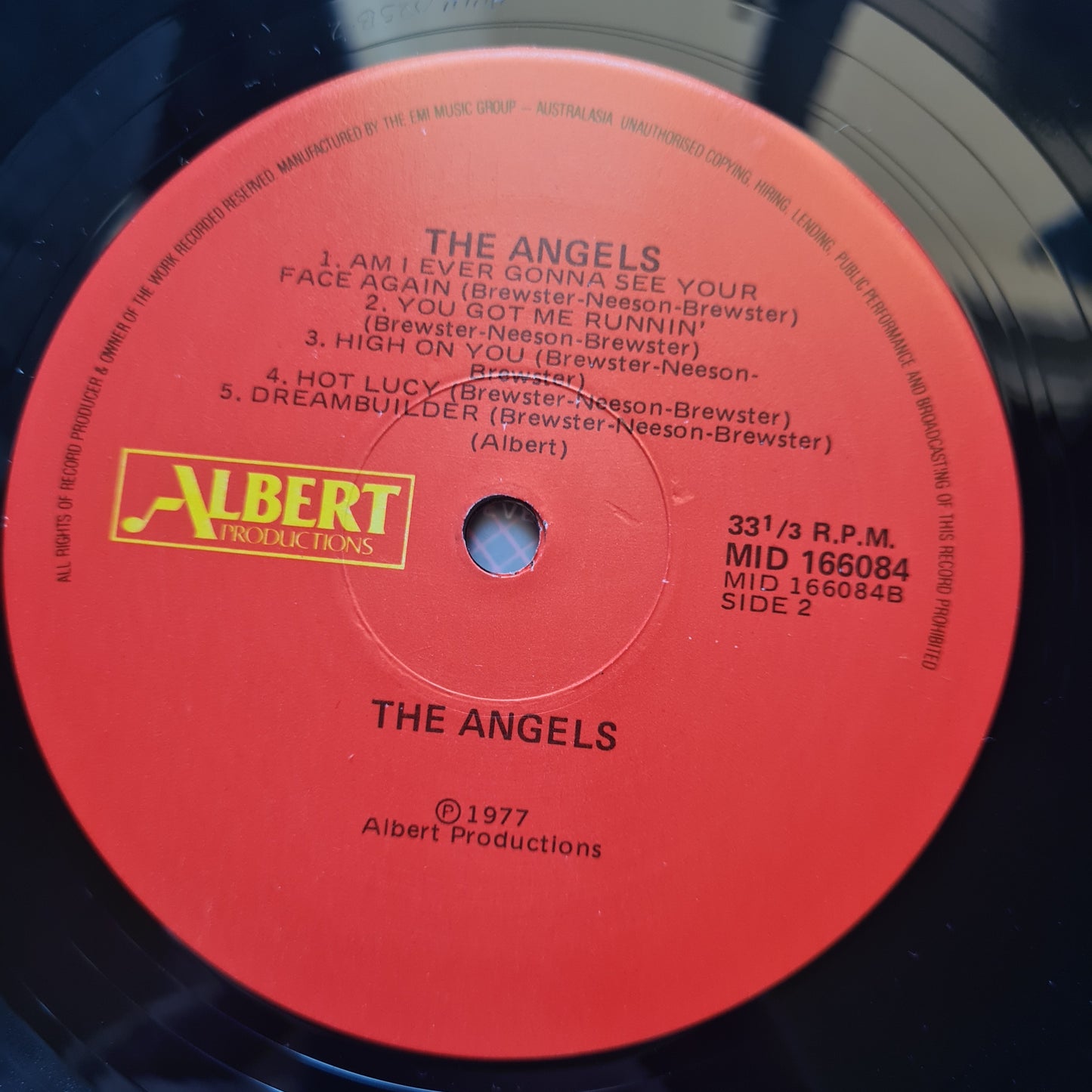 The Angels – The Angels - 1977 (1987 Red Label Pressing- Near Mint record looks Unplayed) - Vinyl Record LP
