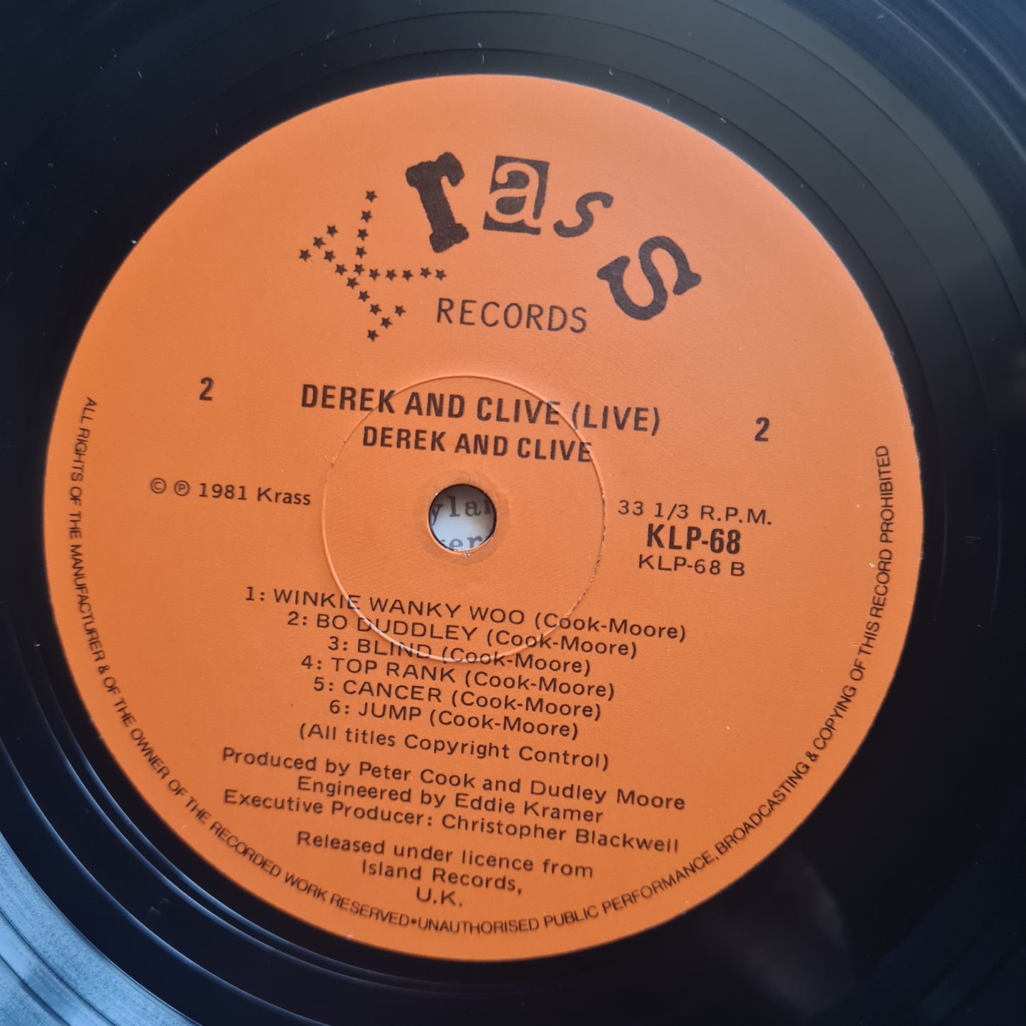 Peter Cook & Dudley Moore – Derek & Clive (LIVE) - 1981 - Vinyl Record LP