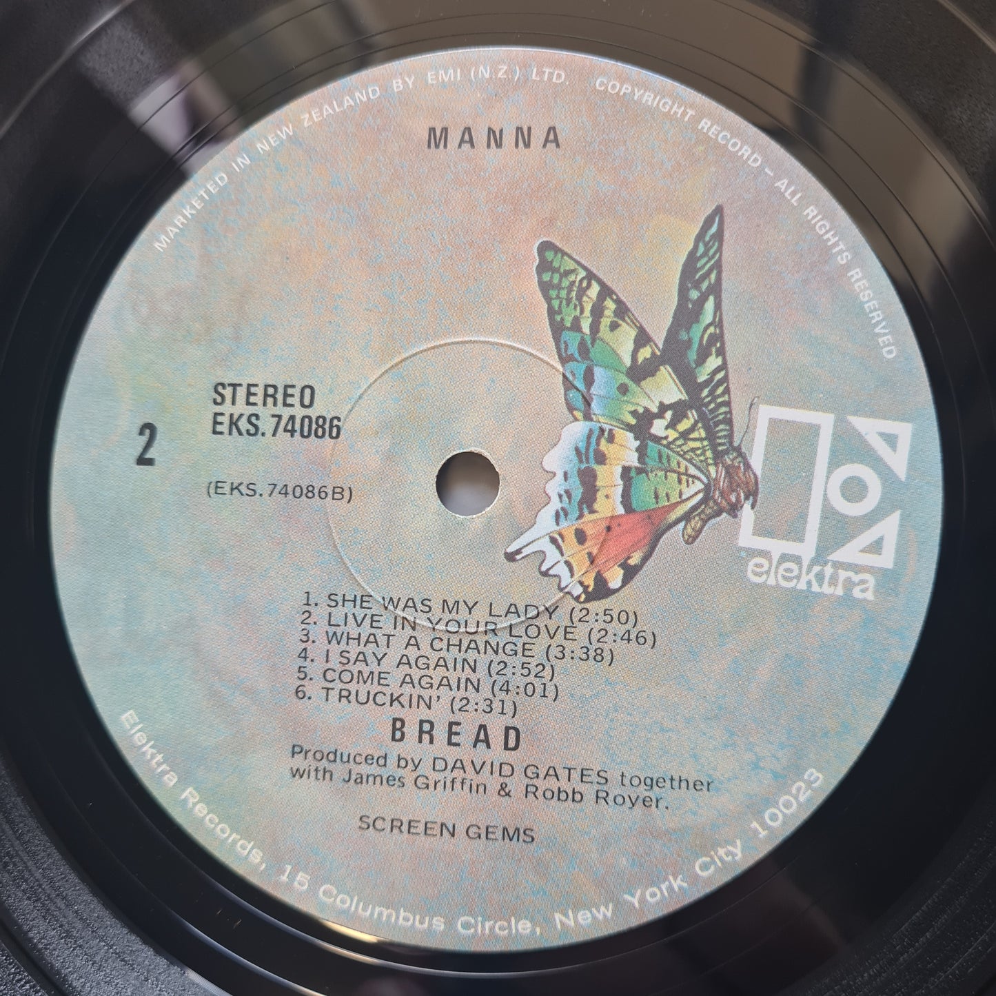 Bread – Manna - 1971 (New Zealand Pressing)- Vinyl Record LP (near mint)