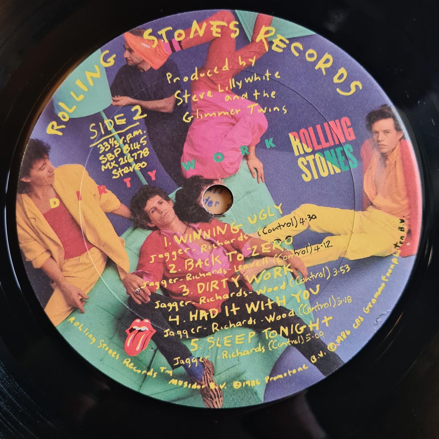 The Rolling Stones – Dirty Work - 1986 - Vinyl Record LP