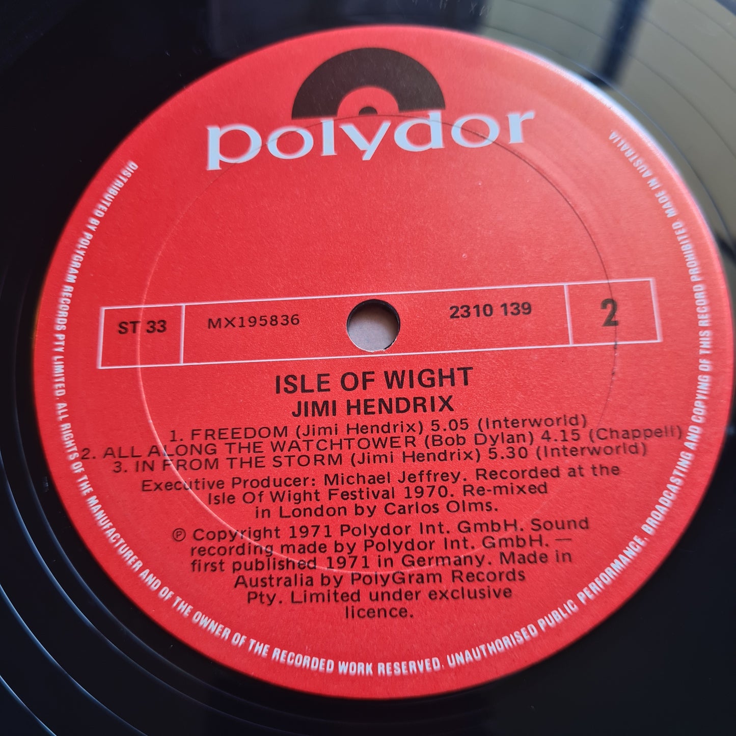 Jimi Hendrix – Isle Of Wight - 1971 (1980 Australian Pressing) - Vinyl Record LP