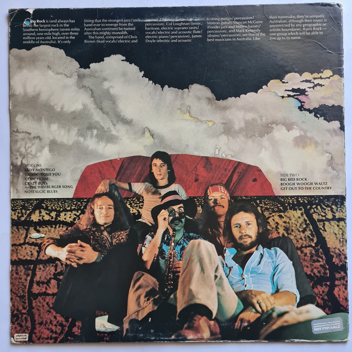 Ayers Rock – Big Red Rock - 1974 (USA Promo, Monarch Pressing) - Vinyl Record LP