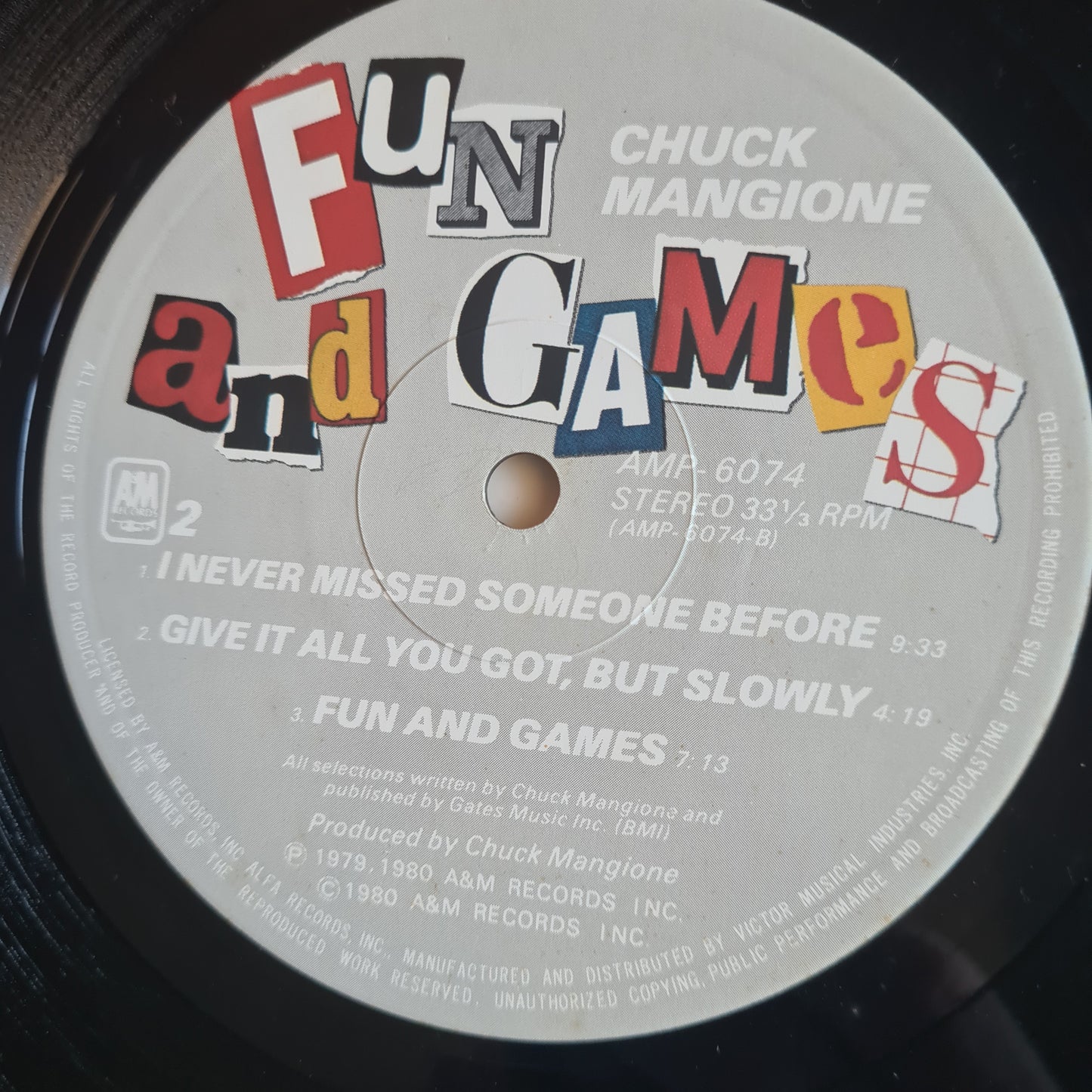 Chuck Mangione – Fun And Games - 1980 (Japanese Pressing) - Vinyl Record LP (near mint)