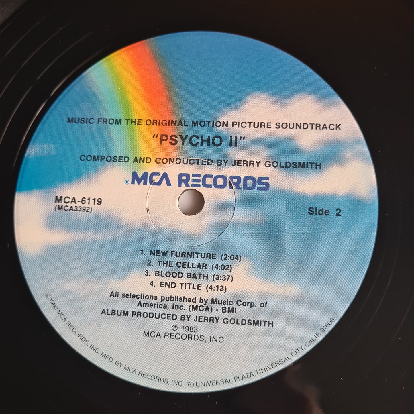 Jerry Goldsmith – Psycho II (Music From The Original Motion Picture Soundtrack)- 1983 - Vinyl Record LP *Horror*