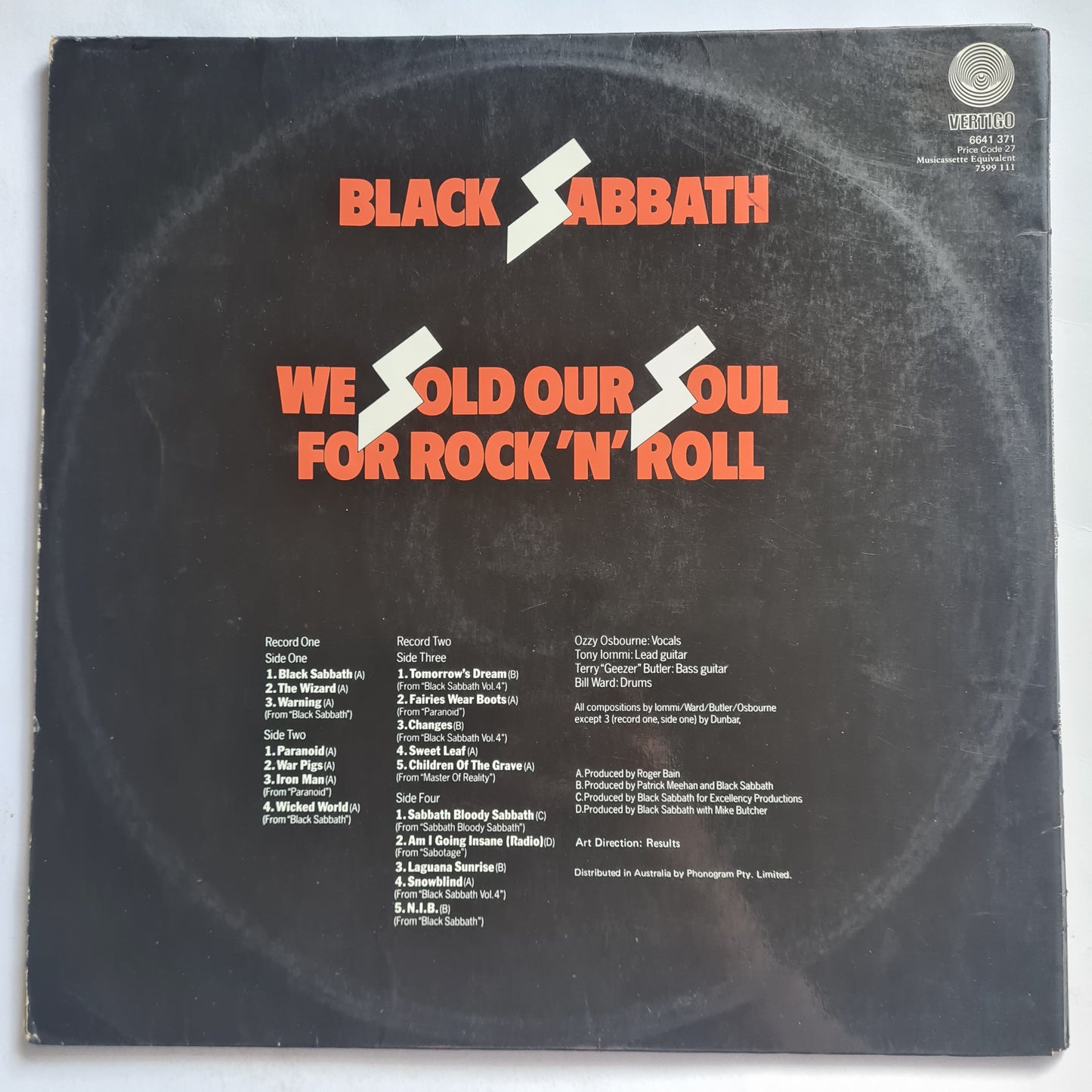 Black Sabbath – We Sold Our Soul For Rock 'N' Roll - 1975 - Vinyl Record 2LP