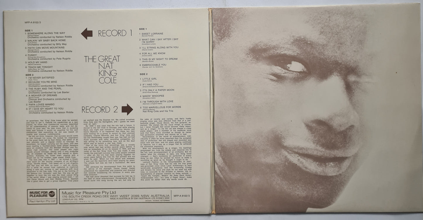 Nat King Cole – The Great Nat King Cole Sings 24 of His Greatest Hits - 1976 - Vinyl Record 2LP