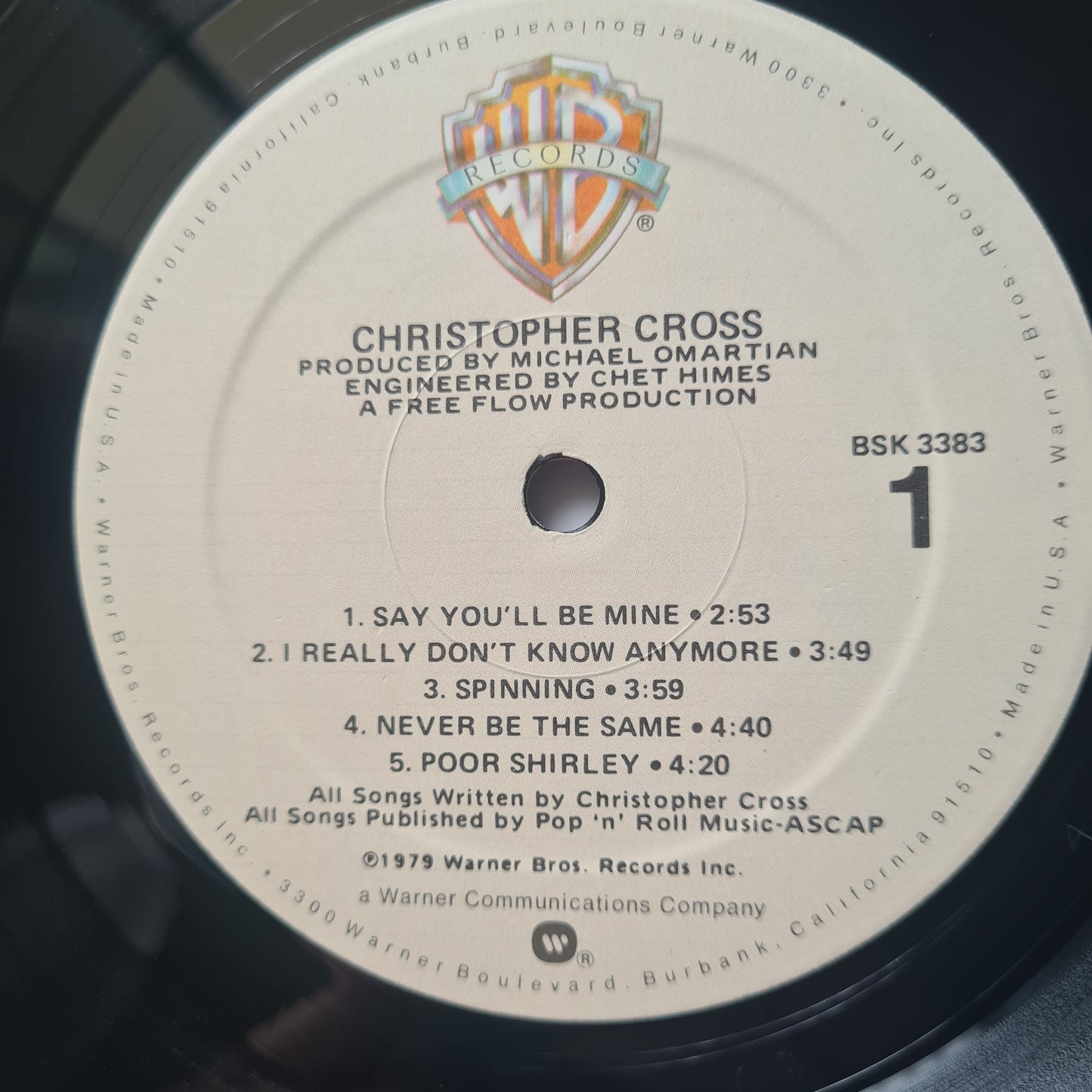 Christopher Cross – Christopher Cross - 1979 - Vinyl Record LP
