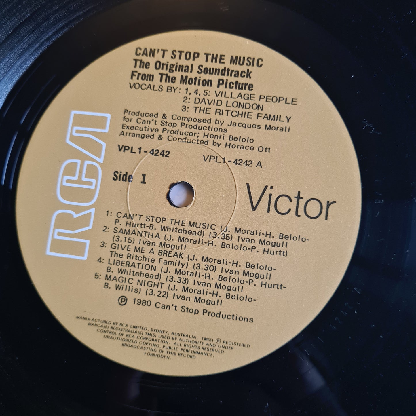 The Village People – Can't Stop The Music - 1980 - Vinyl Record LP