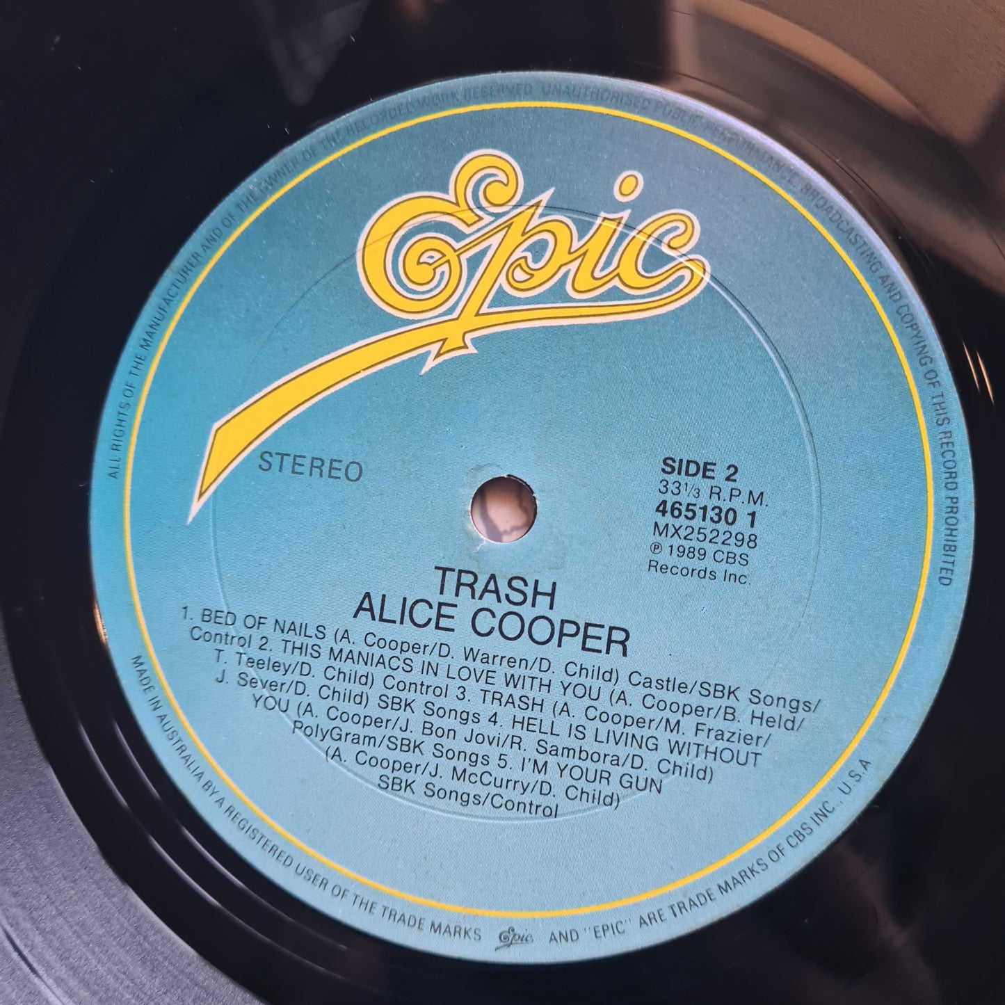 Alice Cooper – Trash - 1989 - Vinyl Record LP