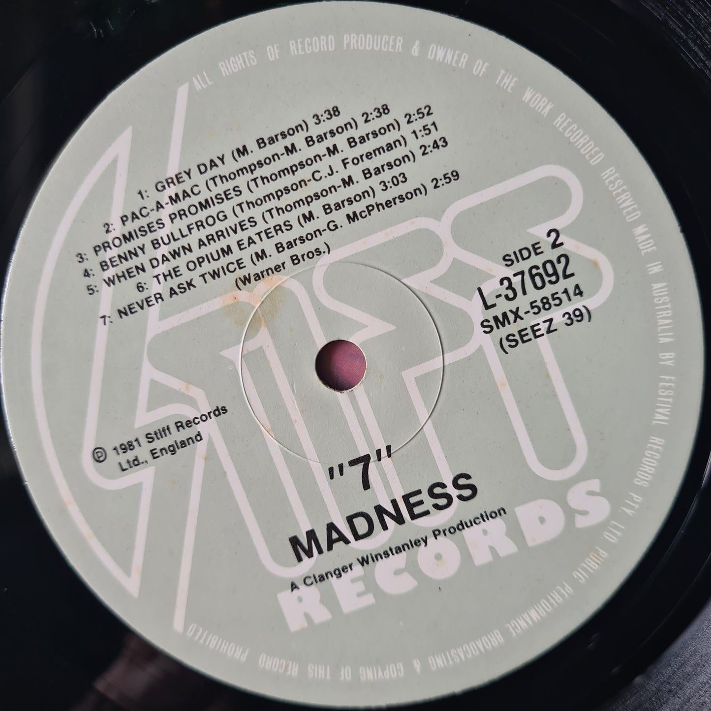 Madness – 7 - 1981 - Vinyl Record LP