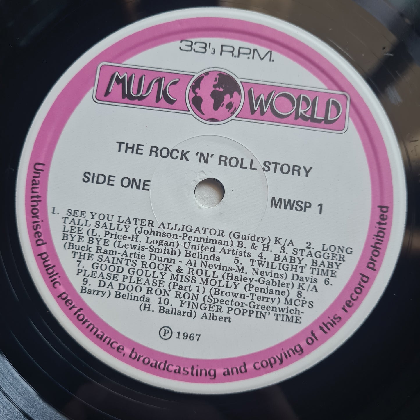 Various Artists – The Rock & Roll Story - 1967 - Vinyl Record 2LP