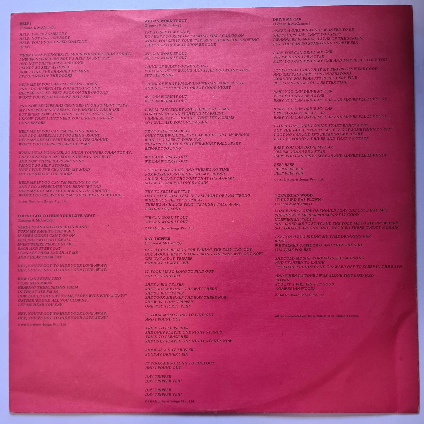 The Beatles – The Beatles 1962-1966 - 1987 (Australian Pressing) - Vinyl Record 2LP