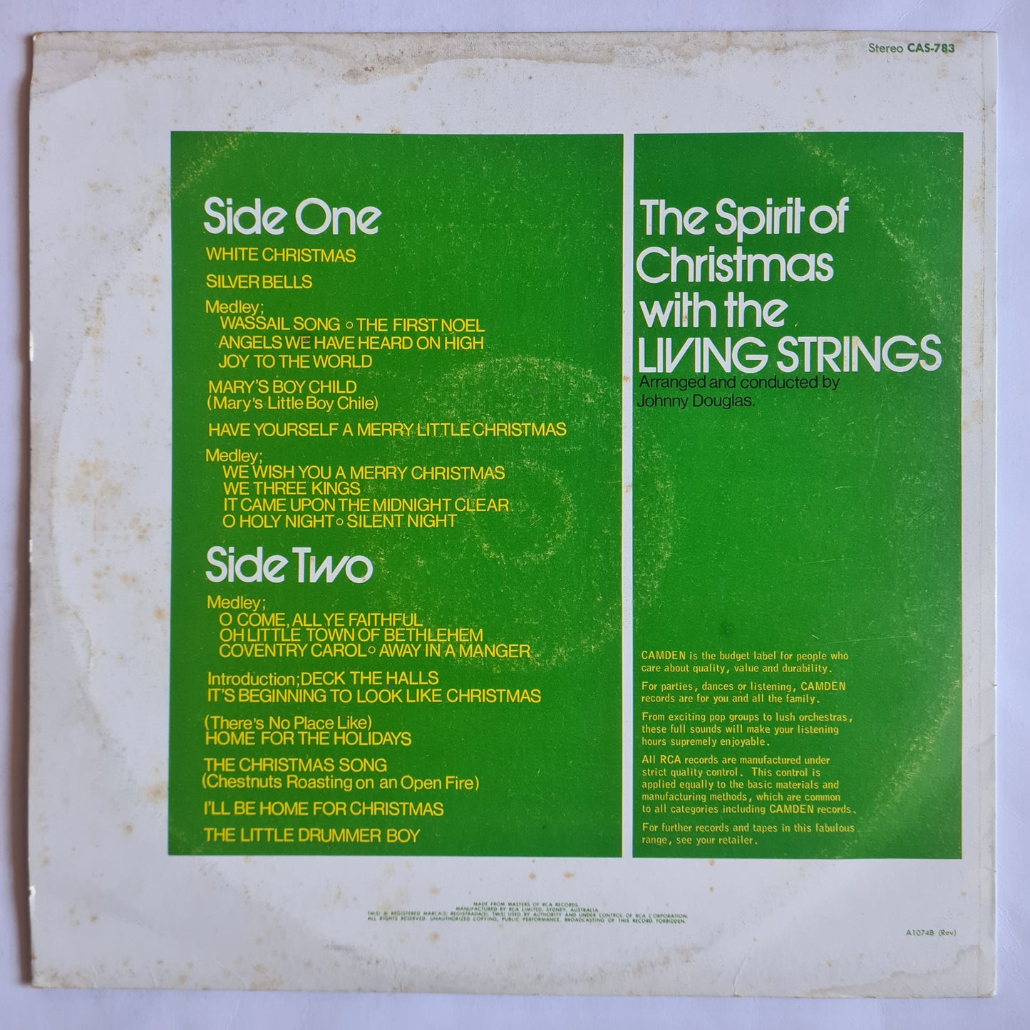 Living Strings – The Spirit Of Christmas With The Living Strings - 1963 - Vinyl Record LP