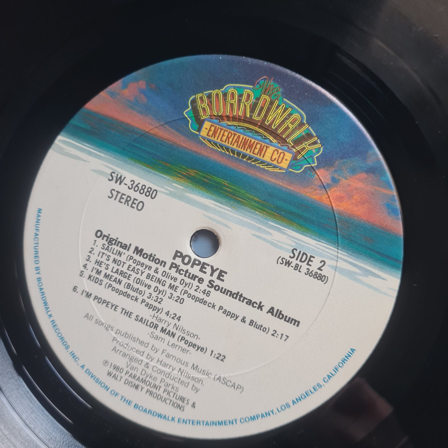 Various (Harry Nilsson) – Popeye - Original Motion Picture Soundtrack Album - 1980 Vinyl Record