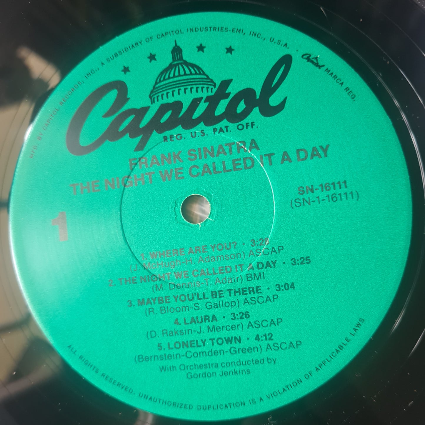 Frank Sinatra – The Night We Called It A Day - 1979 - Vinyl Record LP (near mint)