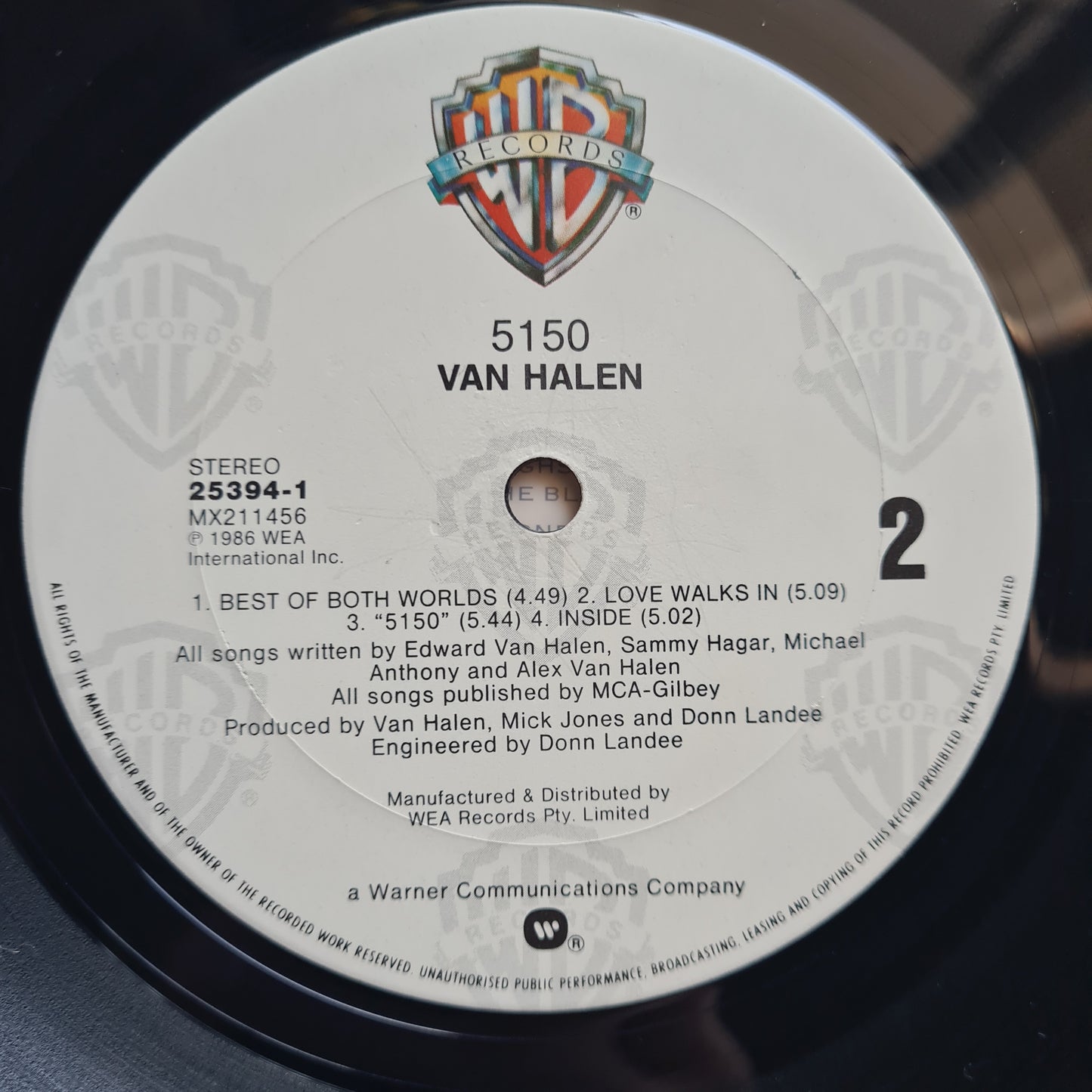 Van Halen – 5150 (Australian Pressing) - 1986 - Vinyl Record LP