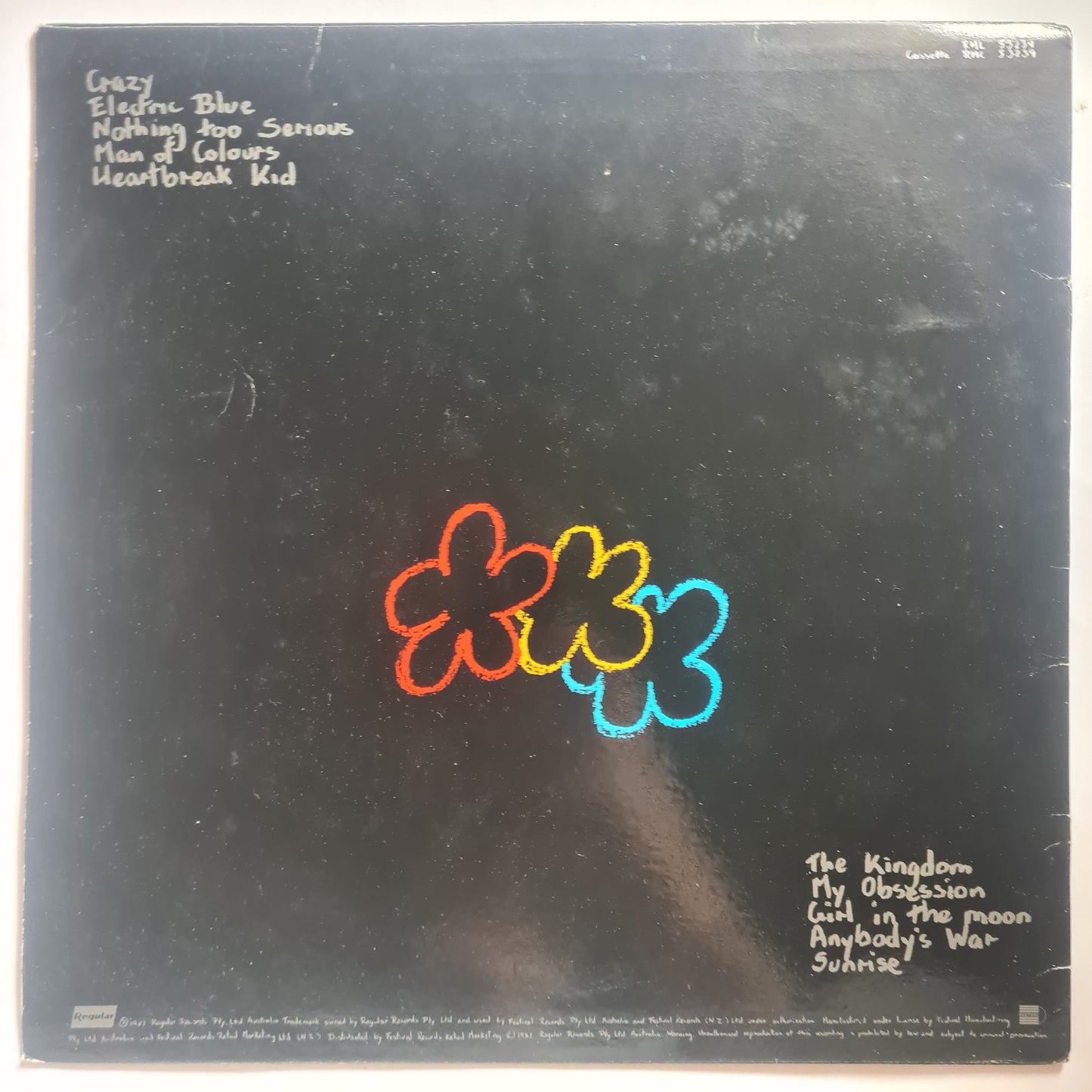 Icehouse – Man Of Colours (RARE Black Cover Version) - 1987 (near mint)