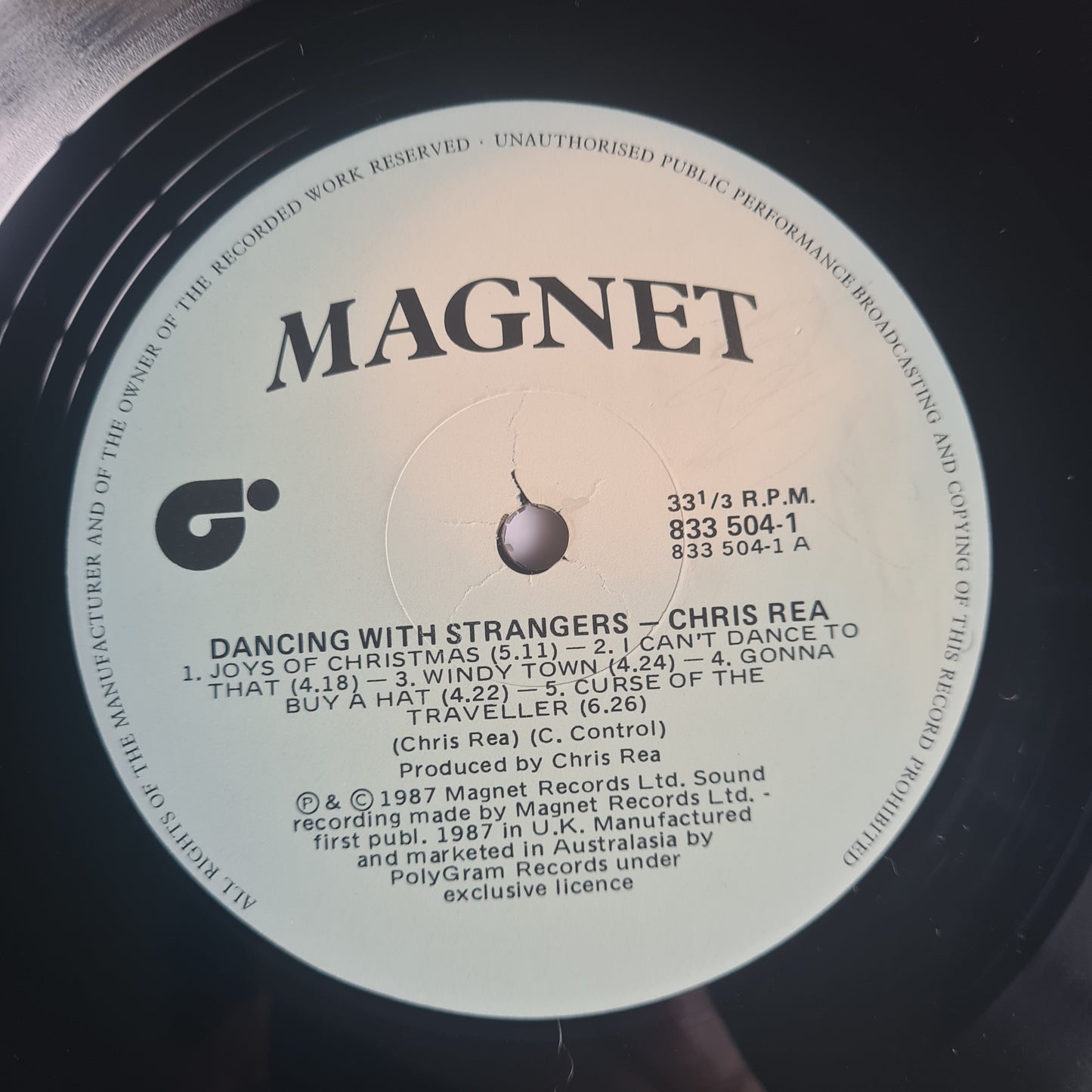 Chris Rea – Dancing With Strangers - 1987 - Vinyl Record LP