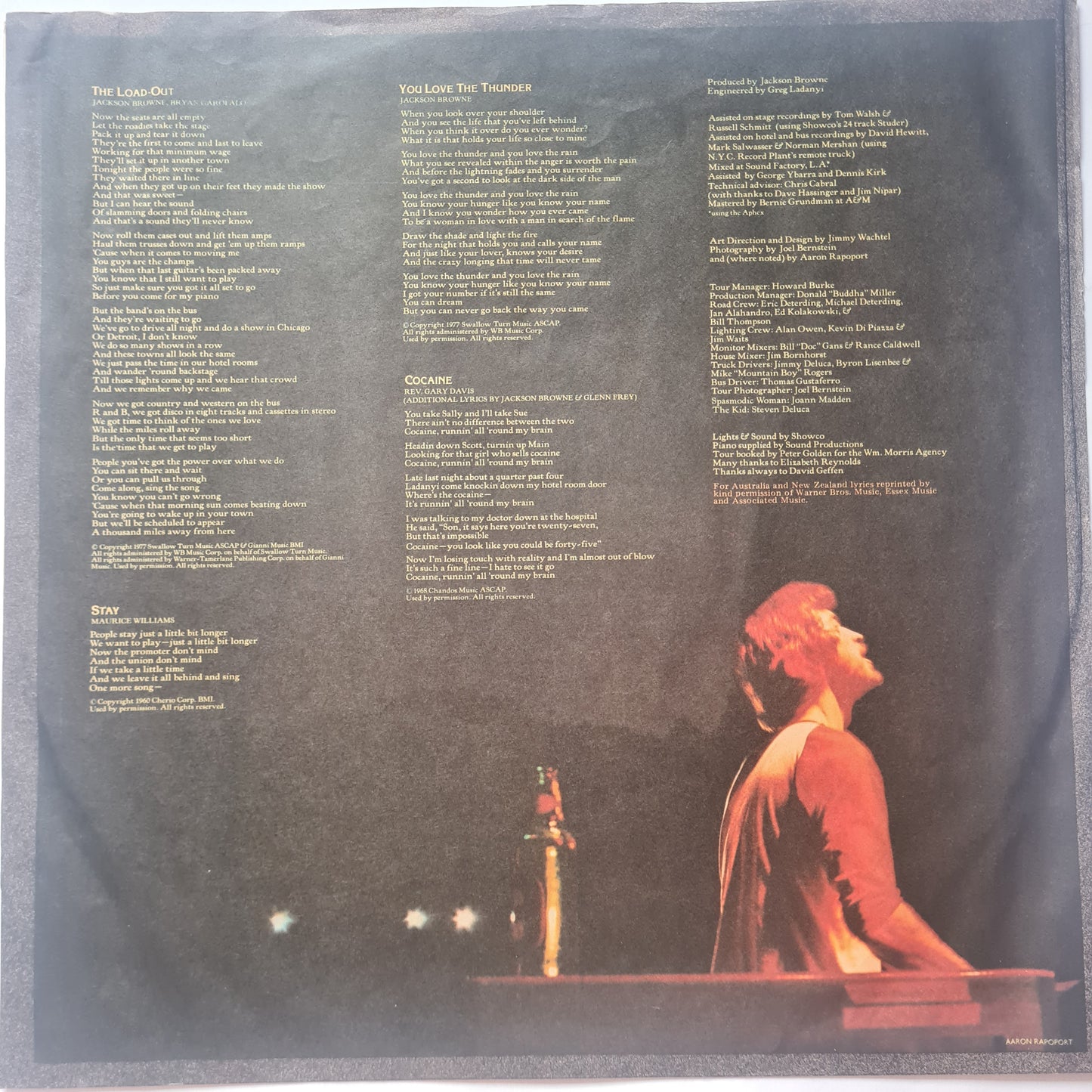 Jackson Browne – Running On Empty - 1977 - Vinyl Record LP