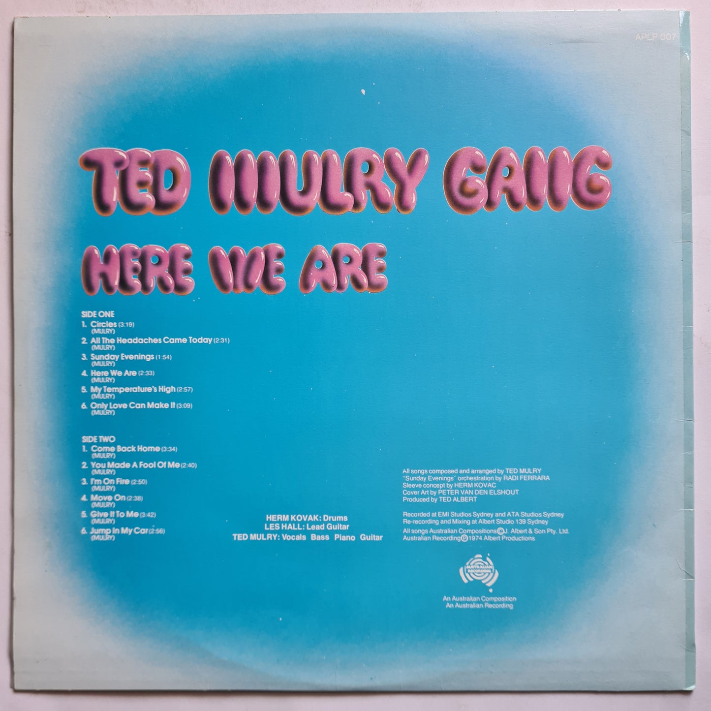 Ted Mulry Gang – Here We Are - 1975 (Blue Roo) - Vinyl Record LP (near mint)