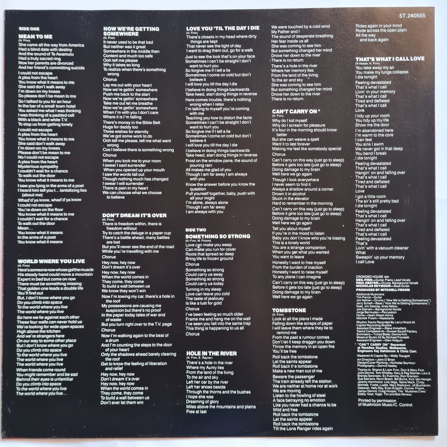 Crowded House – Crowded House - 1986 - Vinyl Record LP
