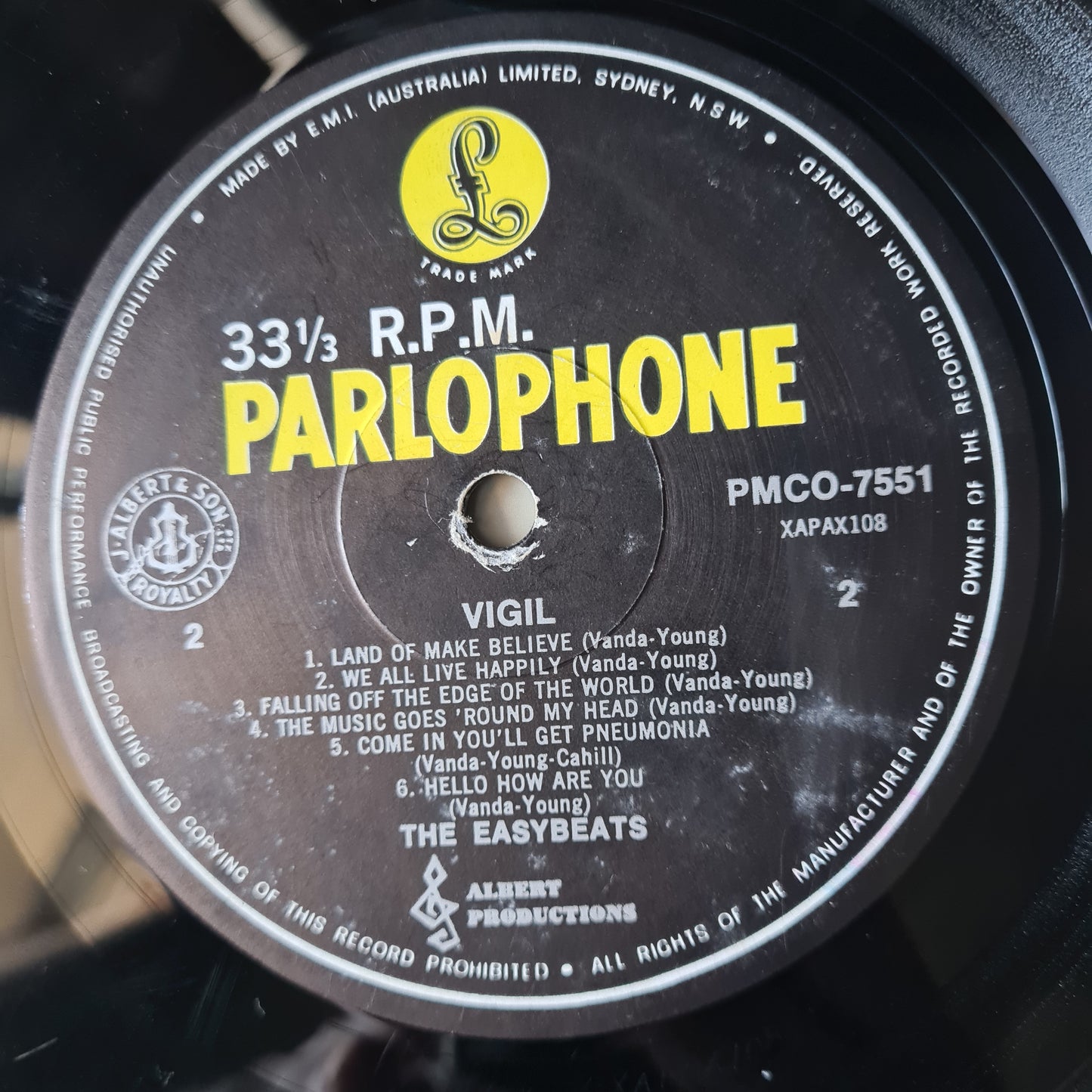 The Easybeats – Vigil - 1968 (First MONO Australian Pressing)- Vinyl Record LP - RARE