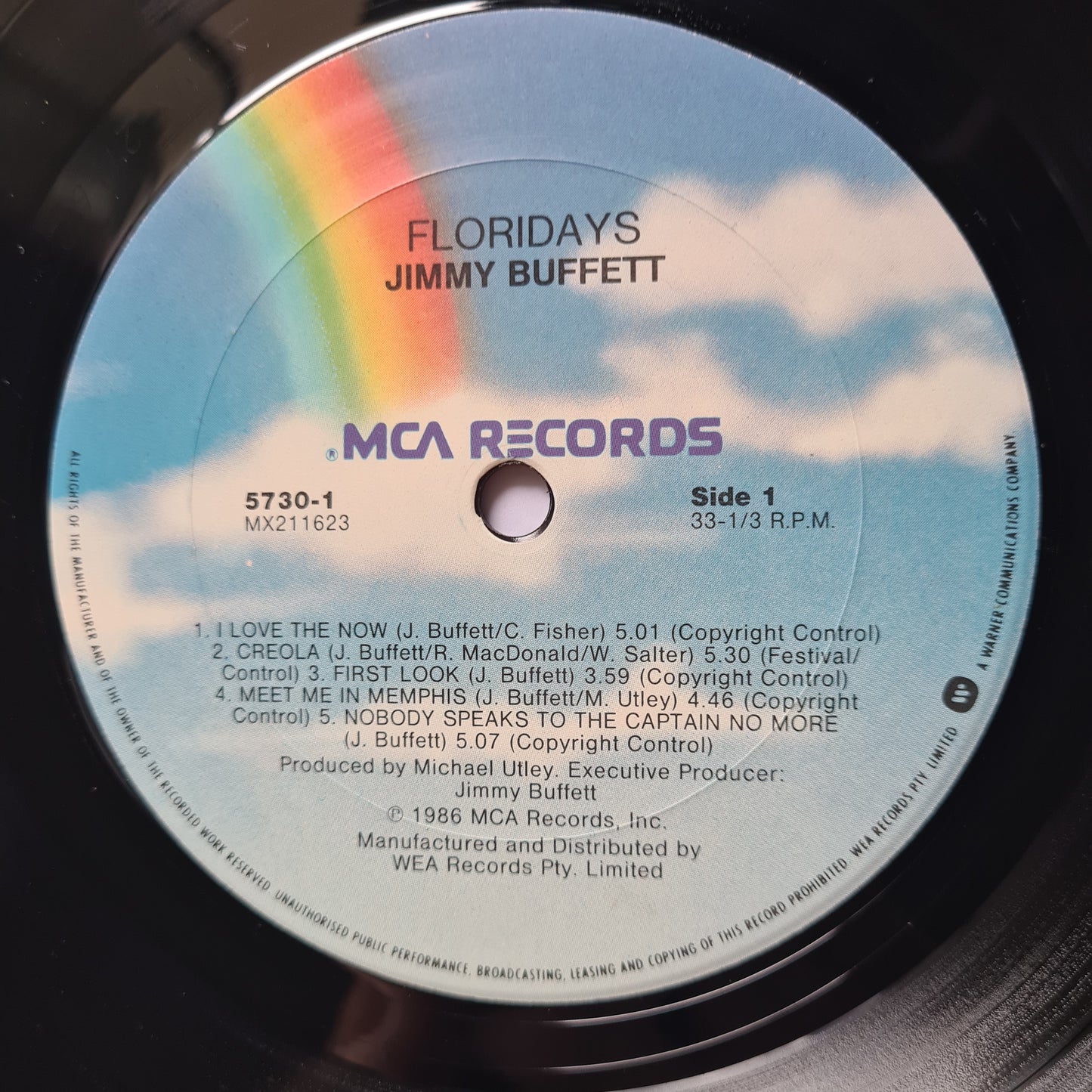 Jimmy Buffett – Floridays - 1986 - Vinyl Record LP (near mint)