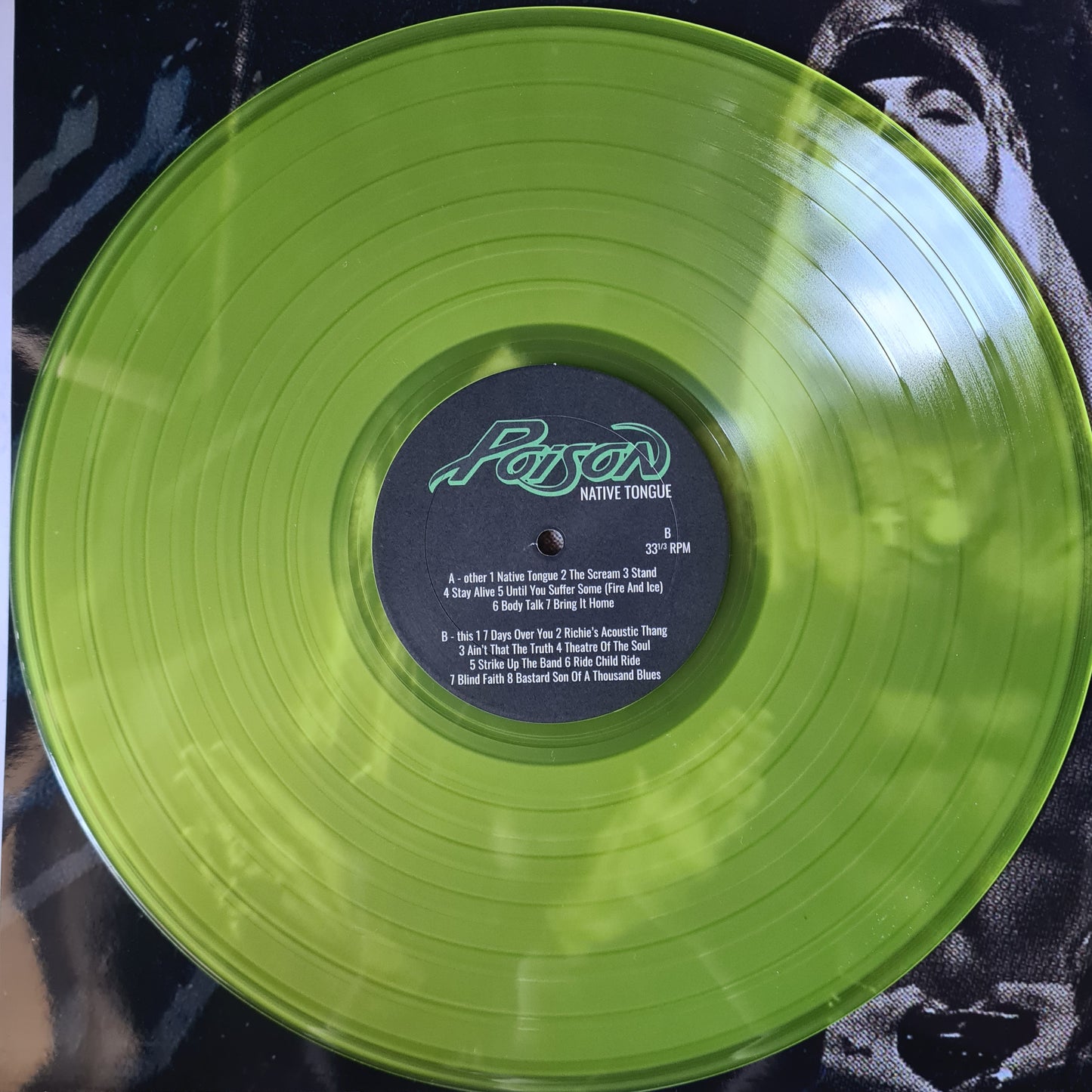 Poison – Native Tongue - 1993 (2023 Unofficial Pressing) - Transparent Green Vinyl Record LP