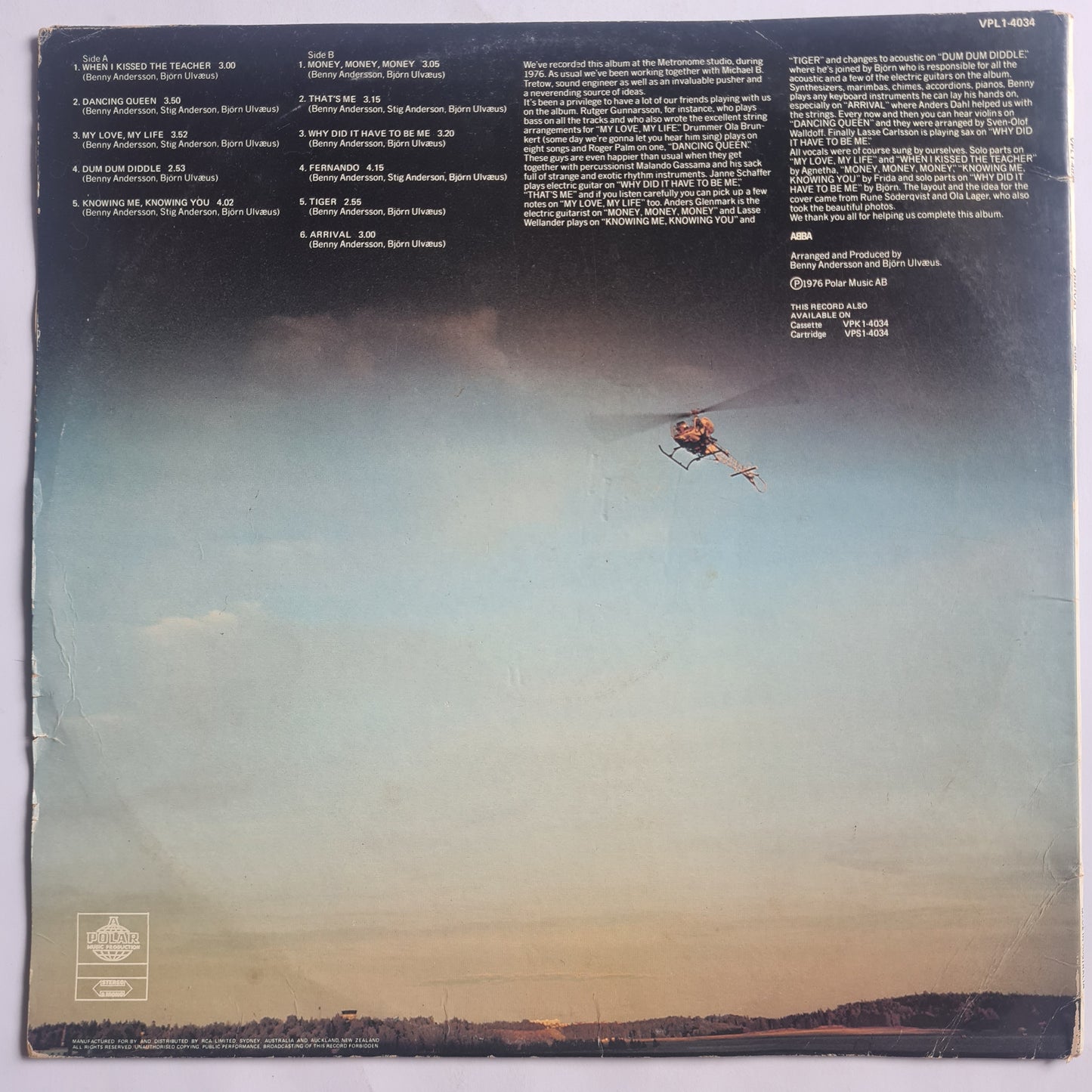 ABBA – Arrival - 1976 (Australian 2nd Pressing) - Vinyl Record LP